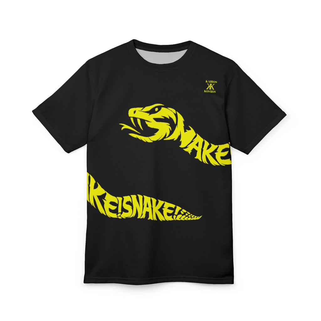 Aspis Snake Graphic Tee BLACK — Bold Design on Black