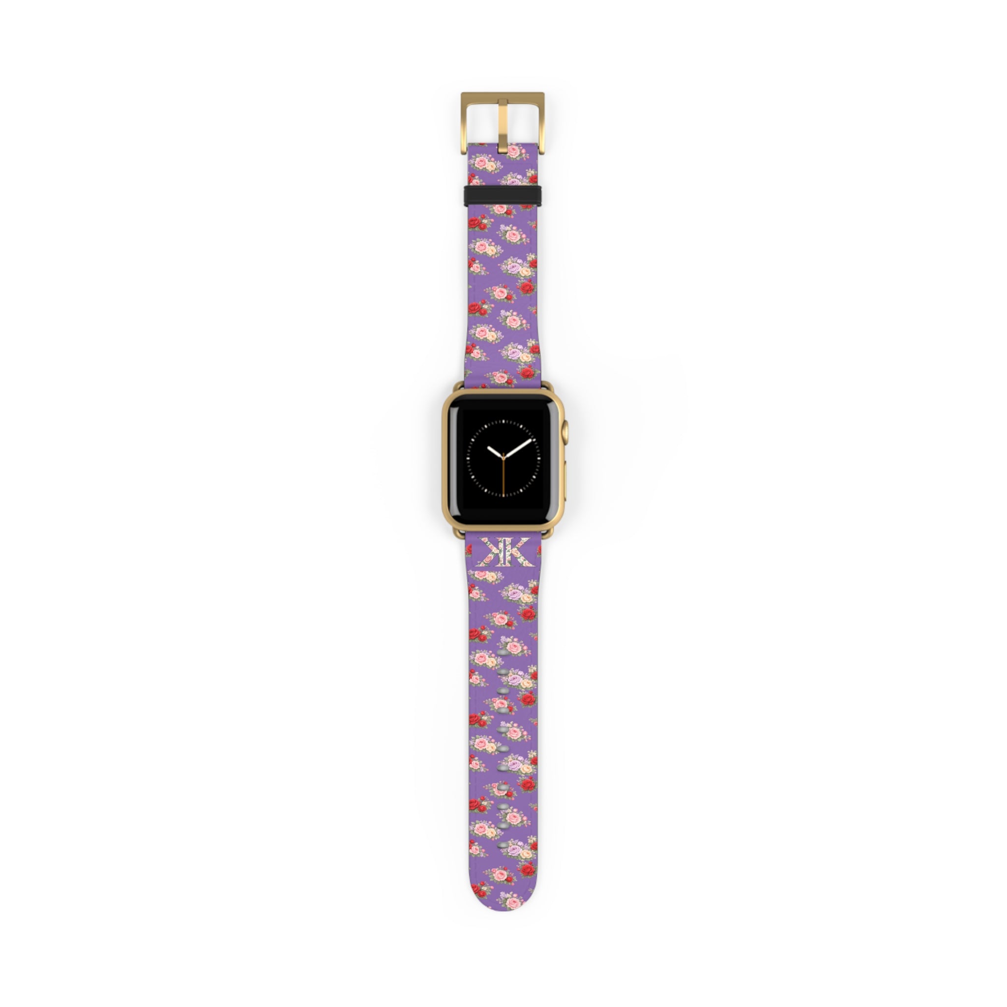 Anthos Collection Light Purple Floral Vintage Watch Band —  Apple Watch Strap