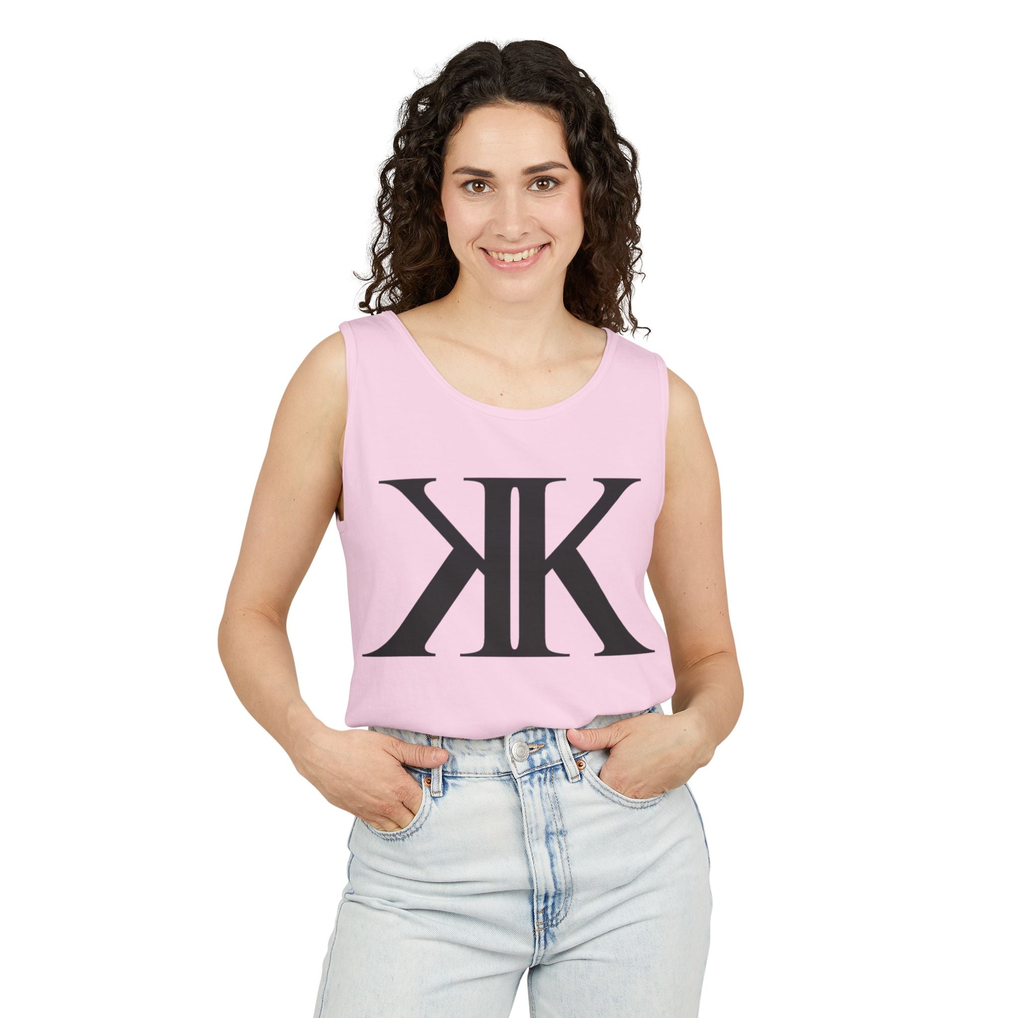 KK Monogram Tank Top — Minimalist Logo Graphic Tank
