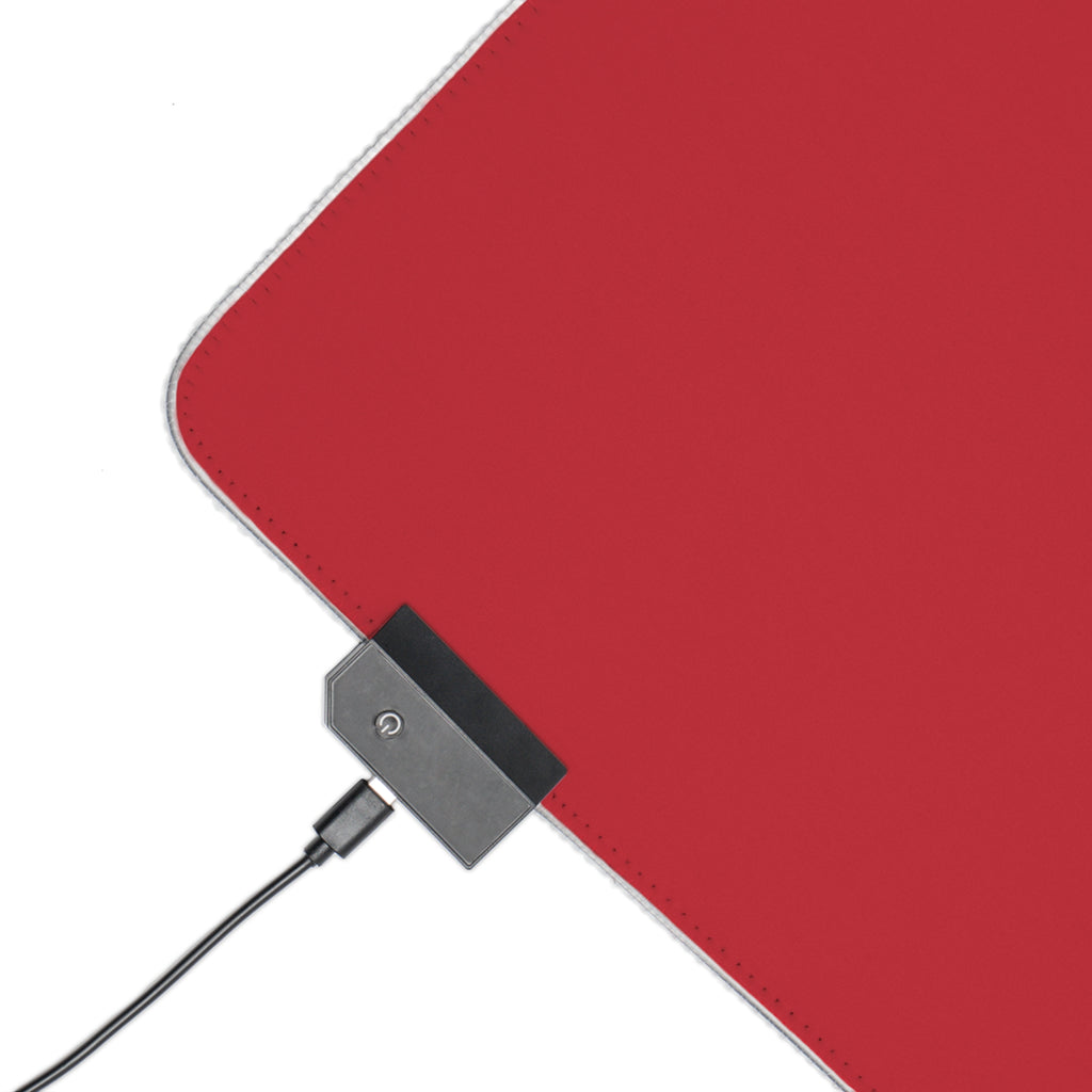 LED Gaming Mouse Pad RED — Kairos Kosmos Logo RGB Desk Mat