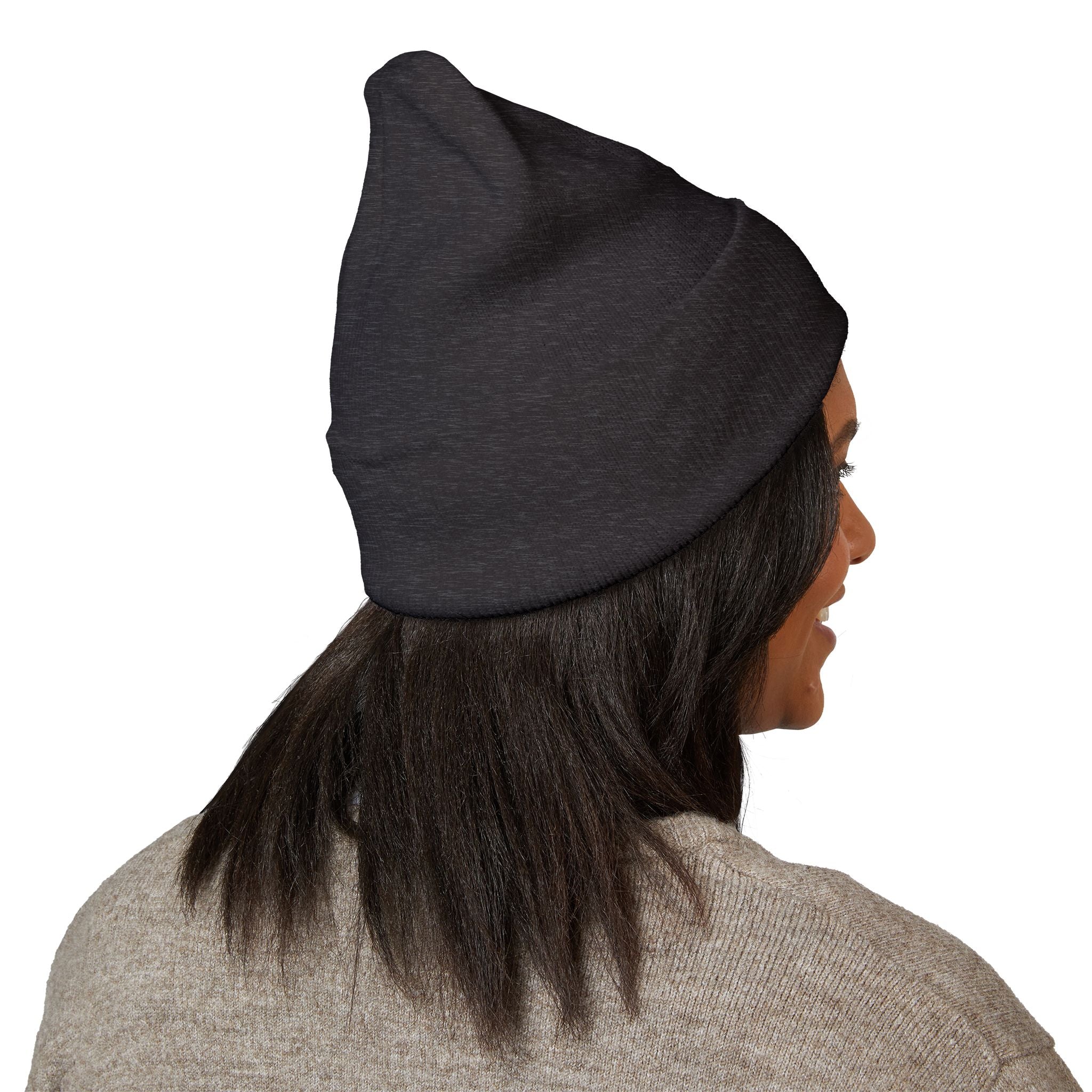 Kairos Kosmos Embroidered Cuffed Beanie — Minimal Logo Knit Hat