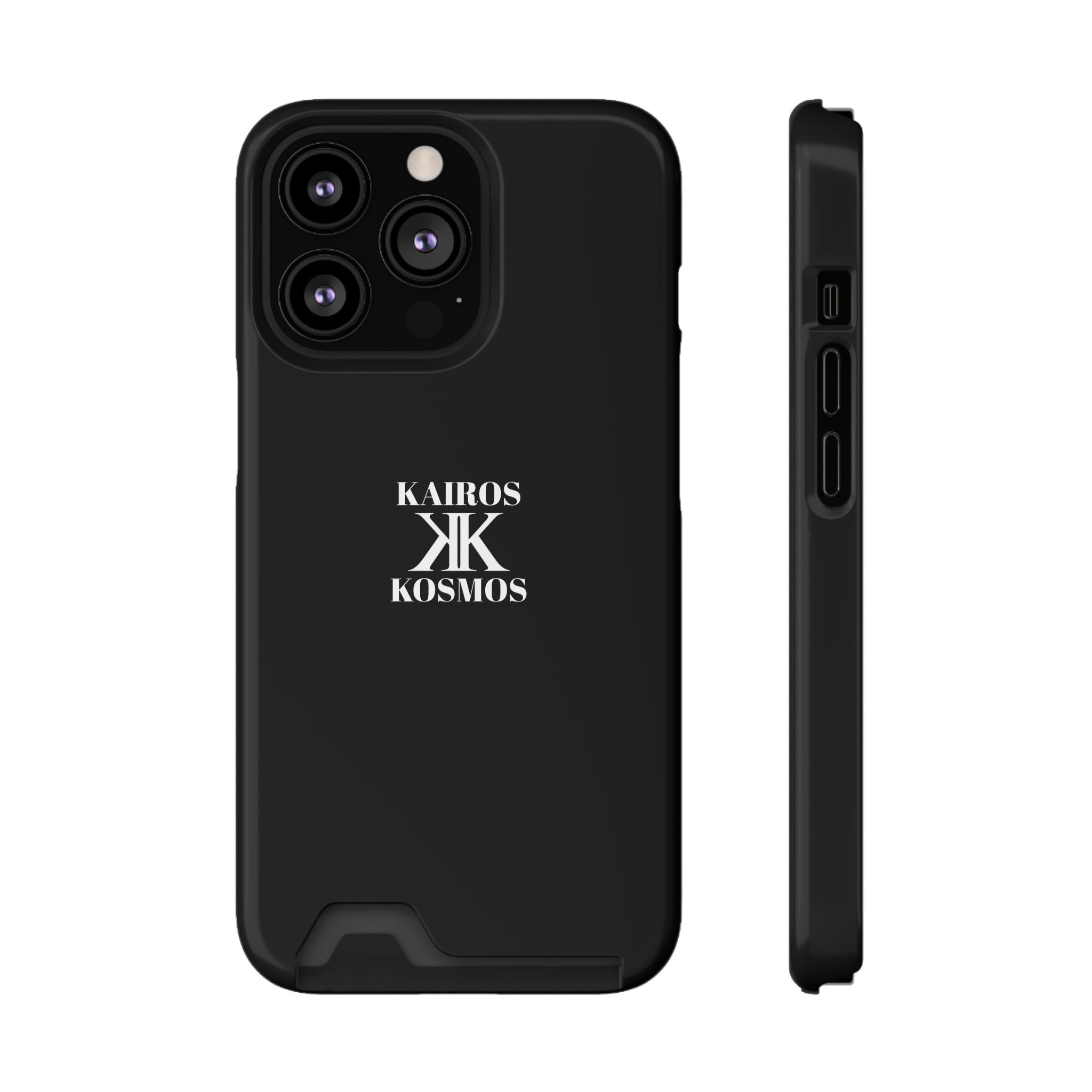 Kairos Kosmos BLACK Cardholder Phone Case — Slim Protective Wallet Case