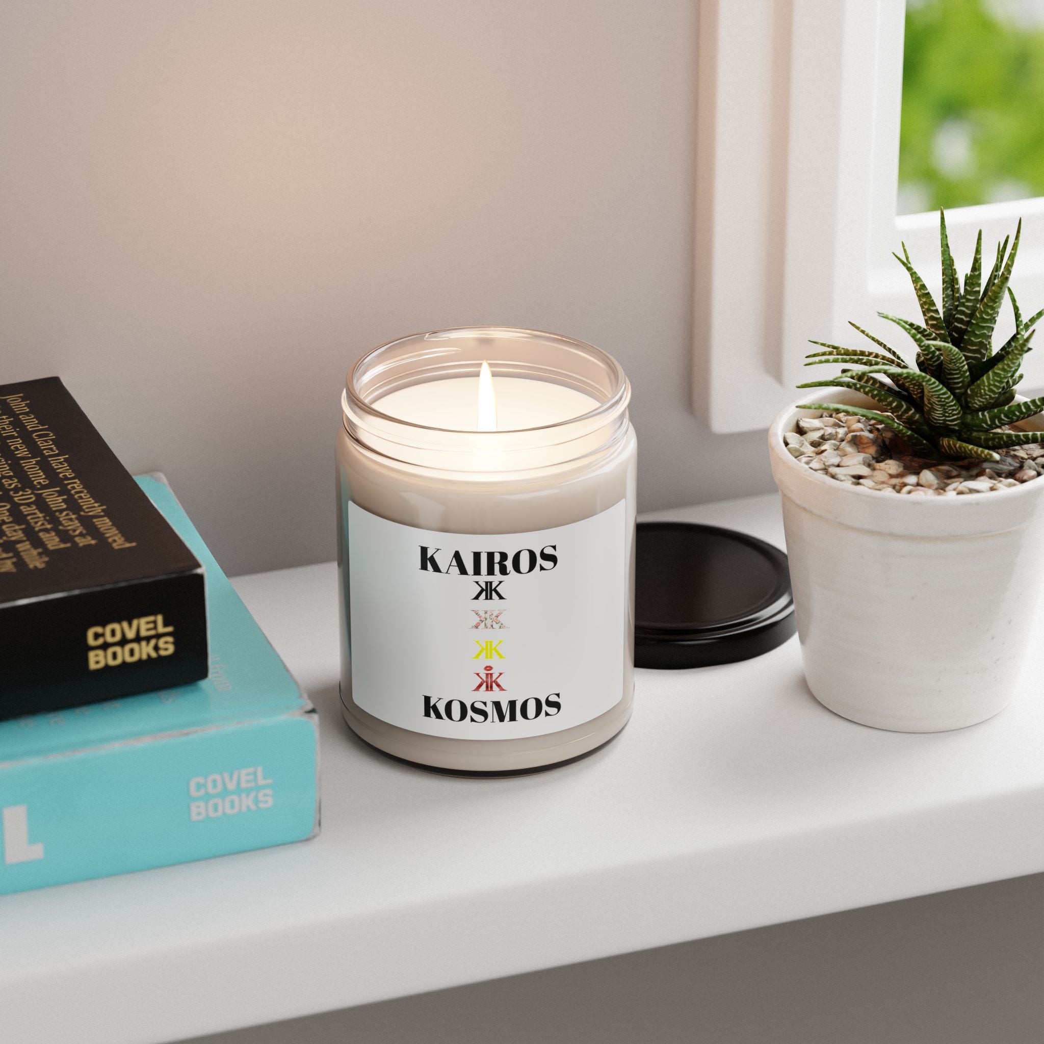 Sigil Collection Soy Candle — Kairos Kosmos Scented 9oz Jar (Minimalist Aromatherapy)