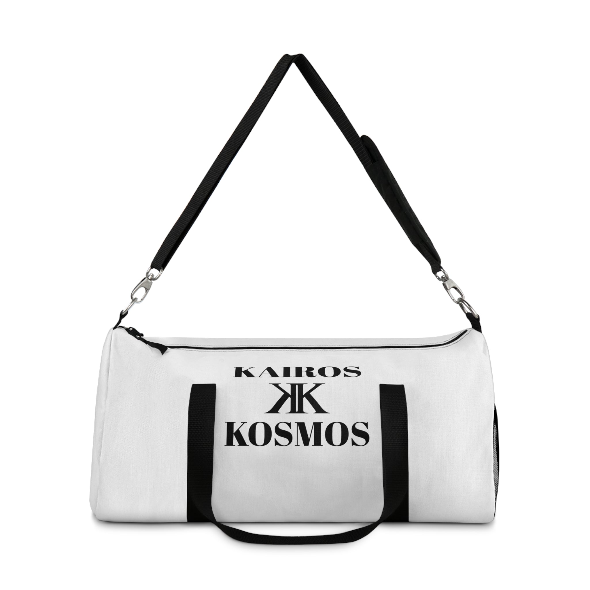 Kairos Kosmos Duffel Bag — White Gym & Travel Weekender