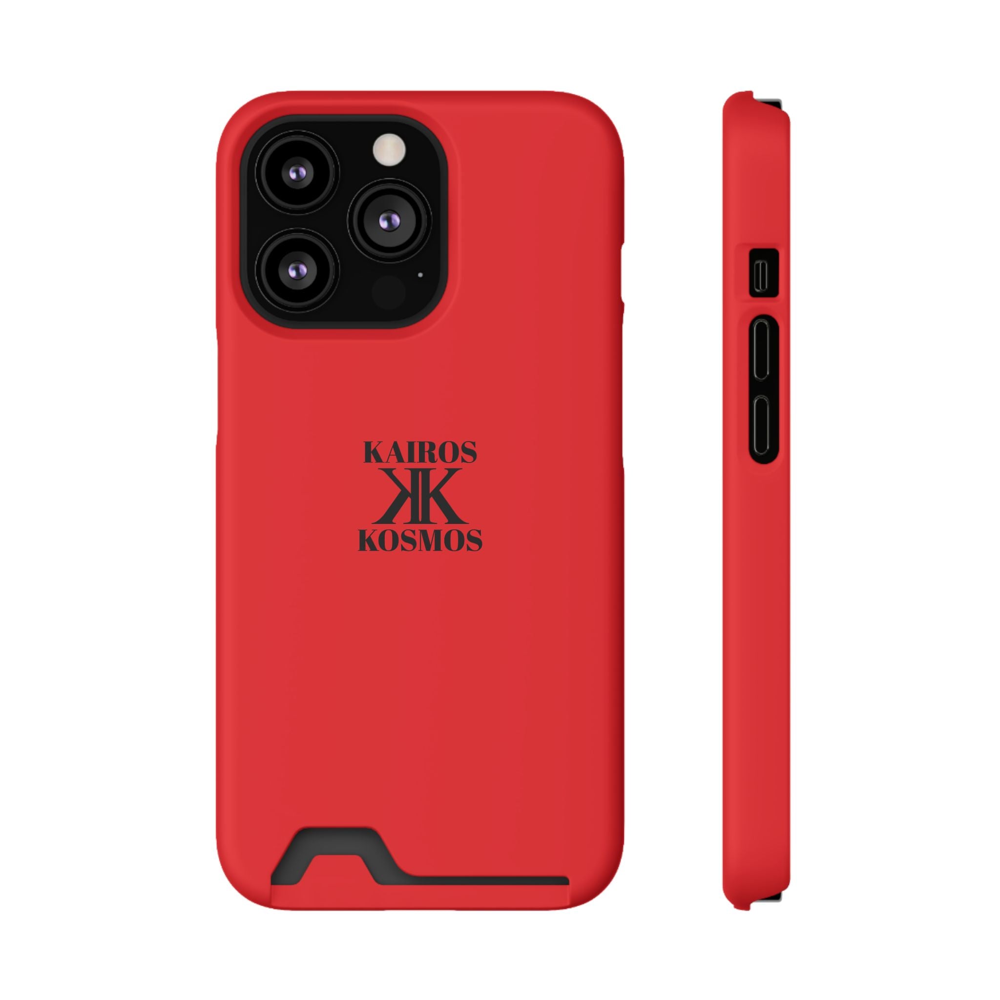 Kairos Kosmos RED Cardholder Phone Case — Slim Protective Wallet Case
