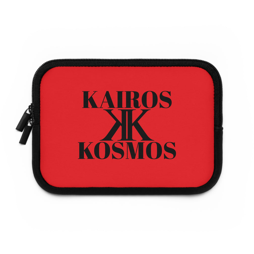 Kairos Kosmos RED Laptop Sleeve — Minimalist Monogram Protective Case