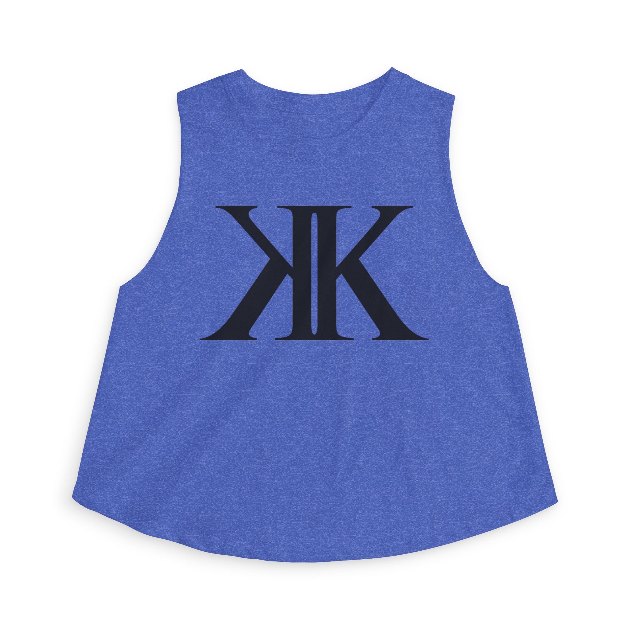 Women's Crop Top with Minimal Double K Logo – Stylish Monogram Tank