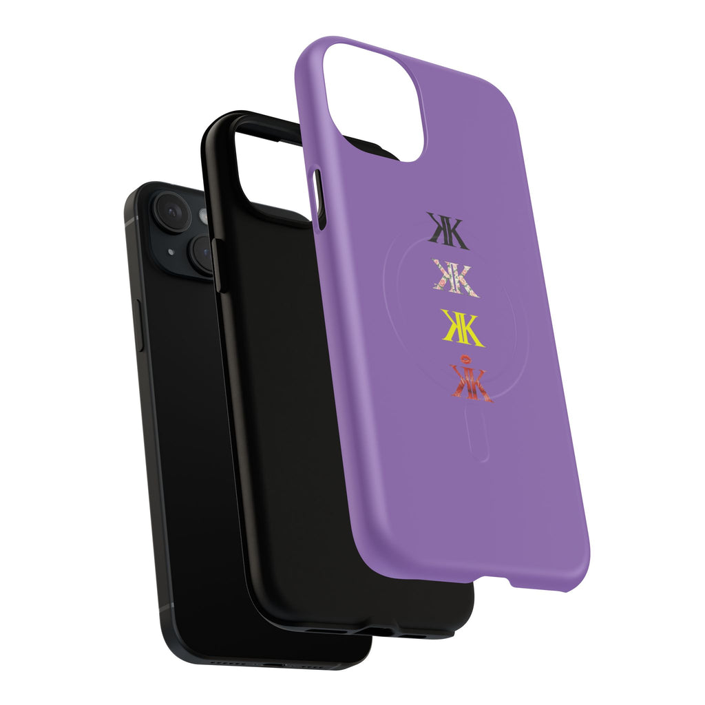 Sigil Collection Light Purple Phone Case — Minimalist Monogram Stack Tough Magnetic Case