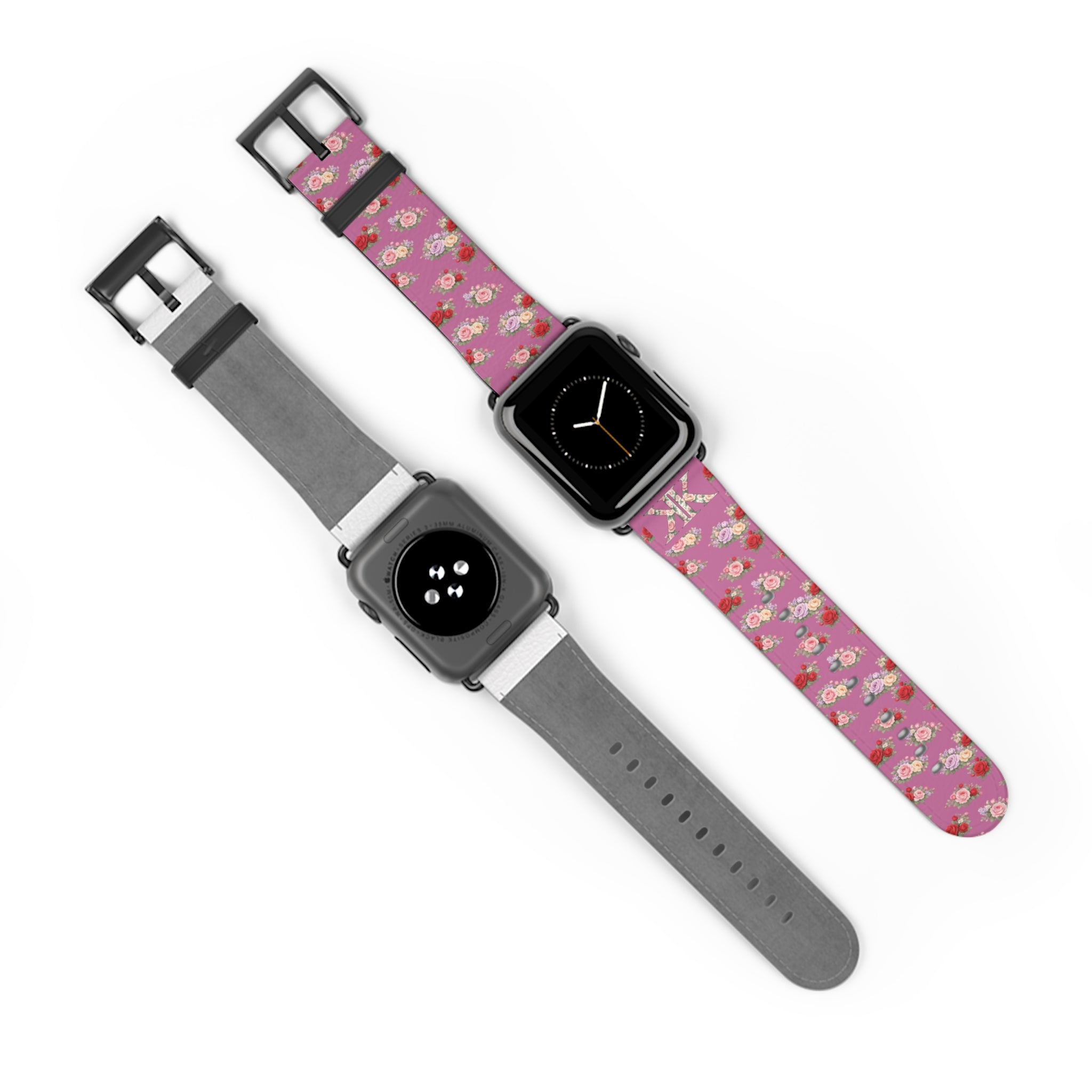 Anthos Collection Light Pink Floral Vintage Watch Band — Apple Watch Strap