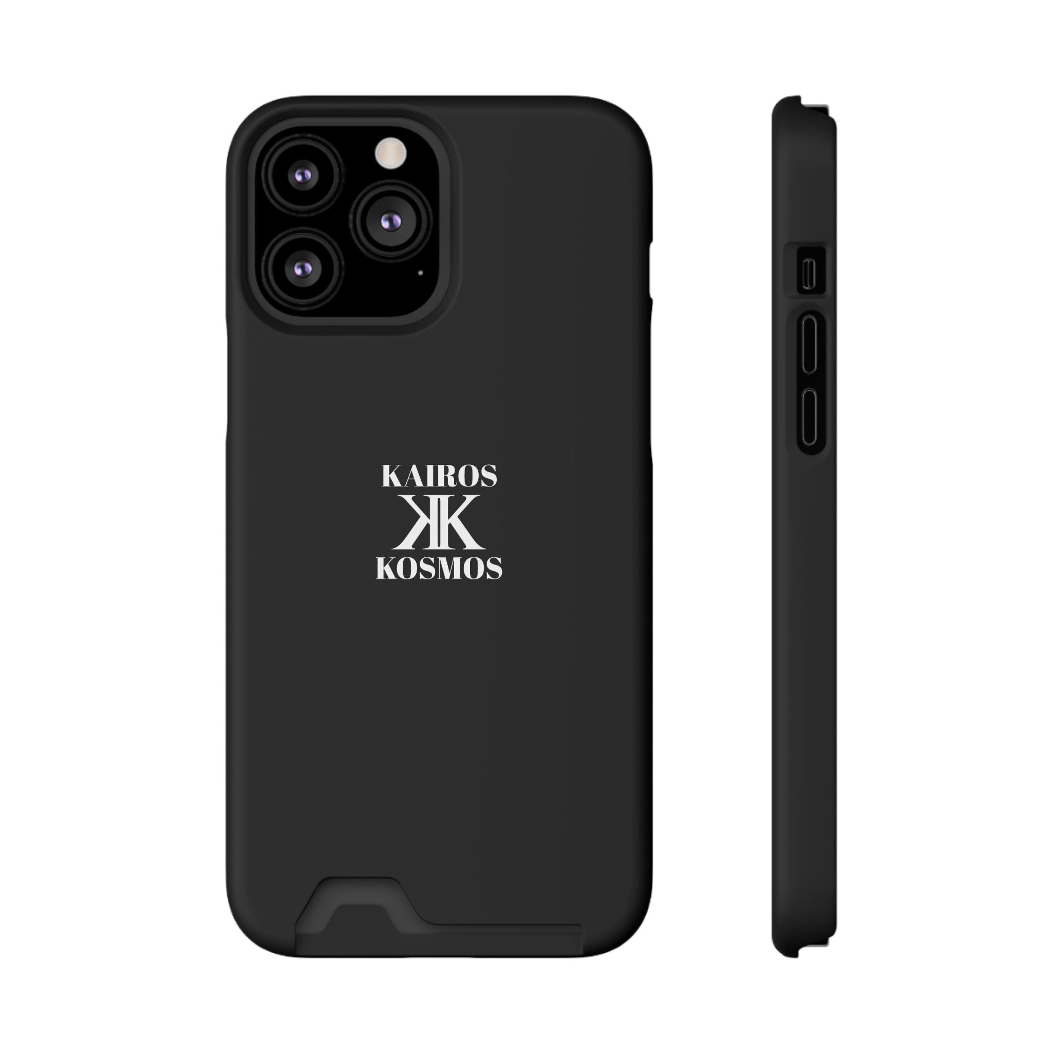 Kairos Kosmos BLACK Cardholder Phone Case — Slim Protective Wallet Case