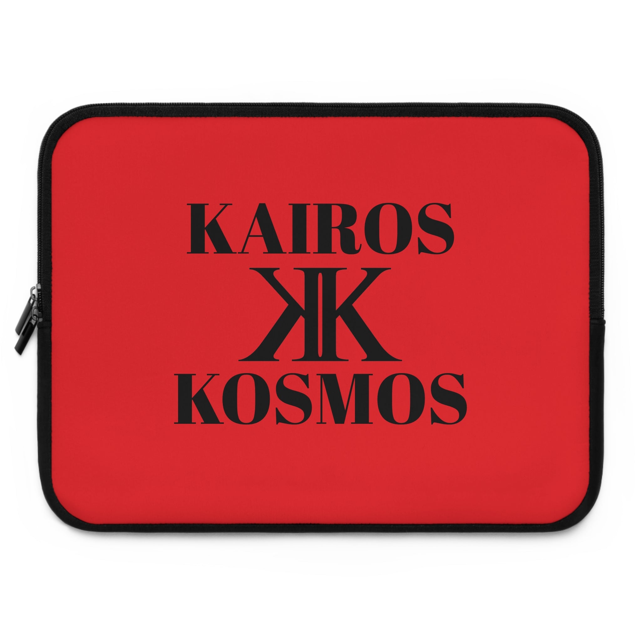 Kairos Kosmos RED Laptop Sleeve — Minimalist Monogram Protective Case