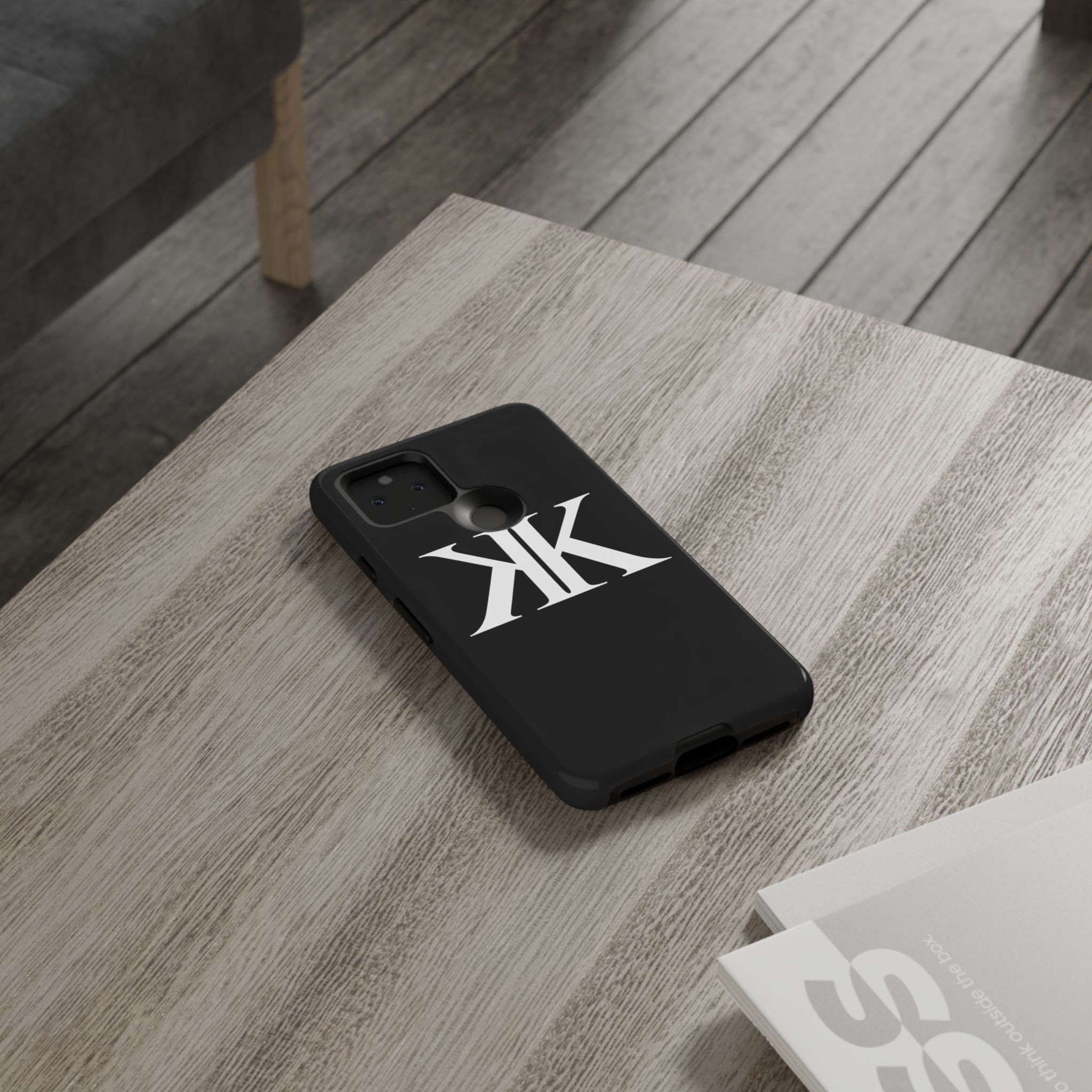 Monogram KK Phone Case BLACK — Tough Protective iPhone Cover