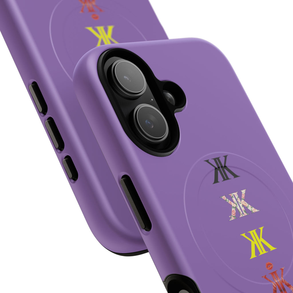 Sigil Collection Light Purple Phone Case — Minimalist Monogram Stack Tough Magnetic Case