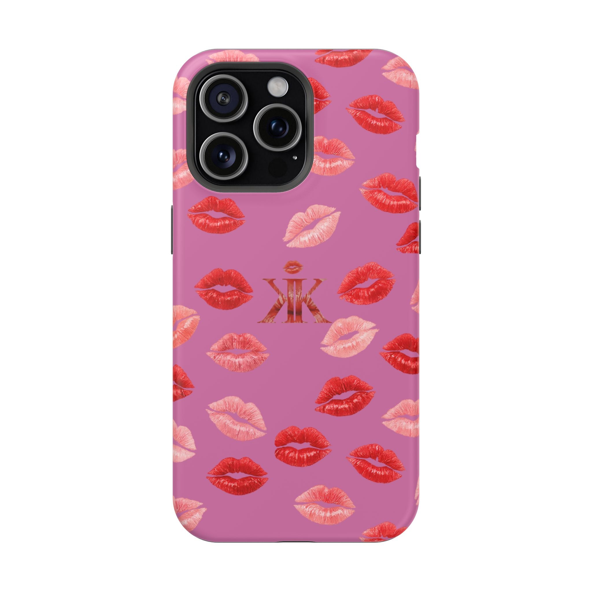 Psyche Collection Light Pink - Kiss Pattern Magnetic Impact Phone Case