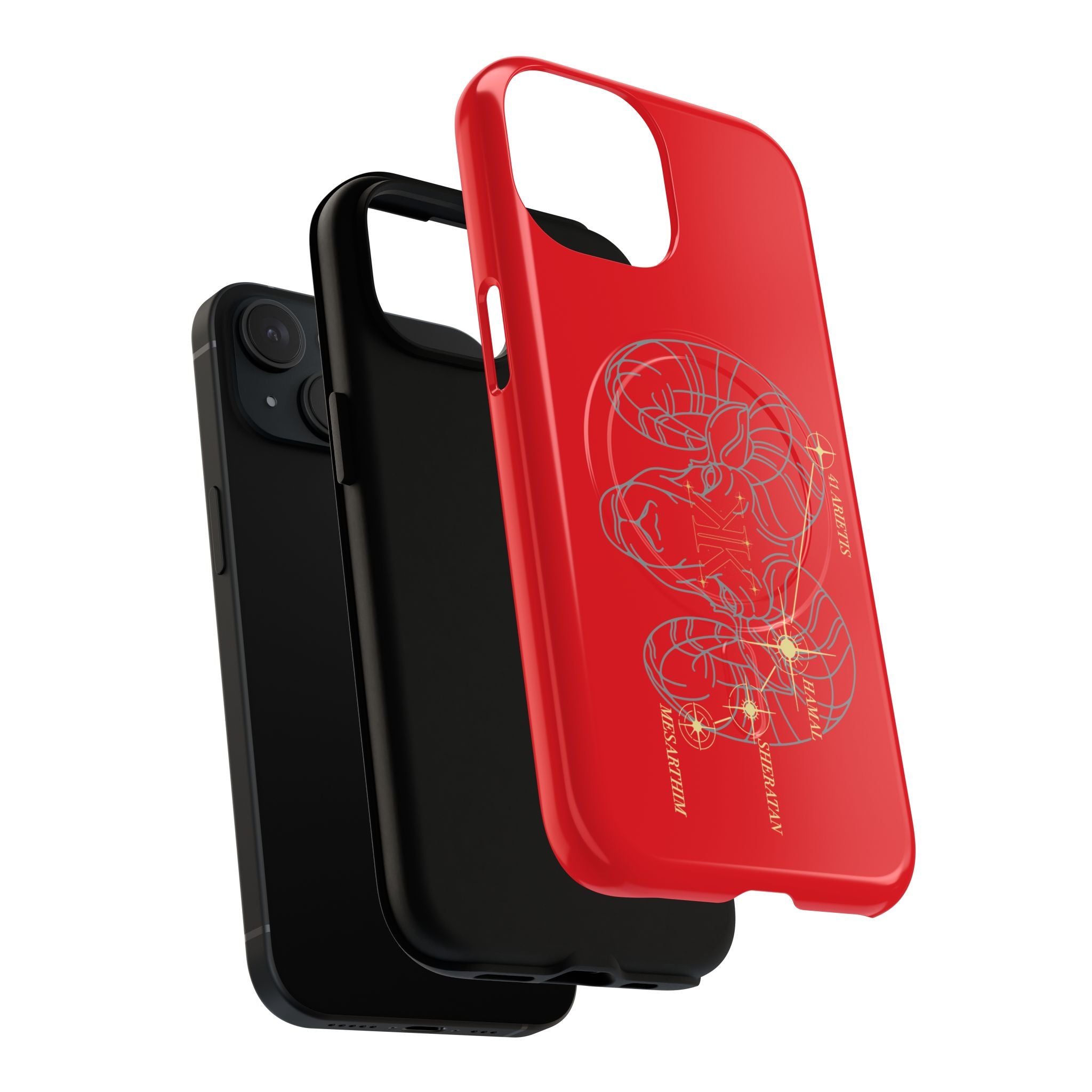 Aether Collection RED Aries Tough Magnetic Phone Case — Minimal Zodiac Design