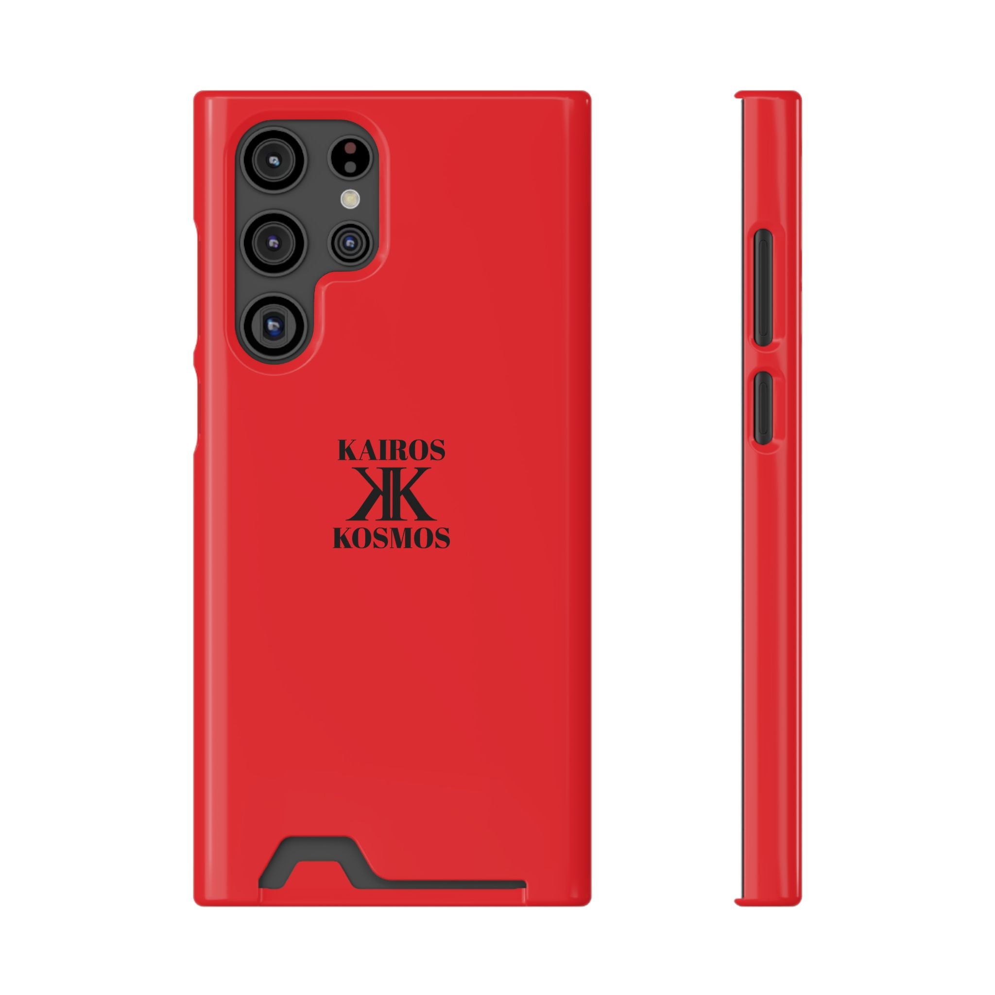 Kairos Kosmos RED Cardholder Phone Case — Slim Protective Wallet Case