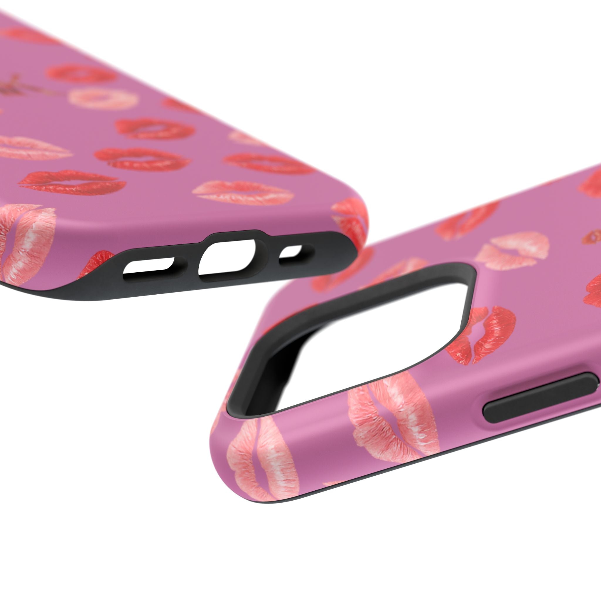 Psyche Collection Light Pink - Kiss Pattern Magnetic Impact Phone Case