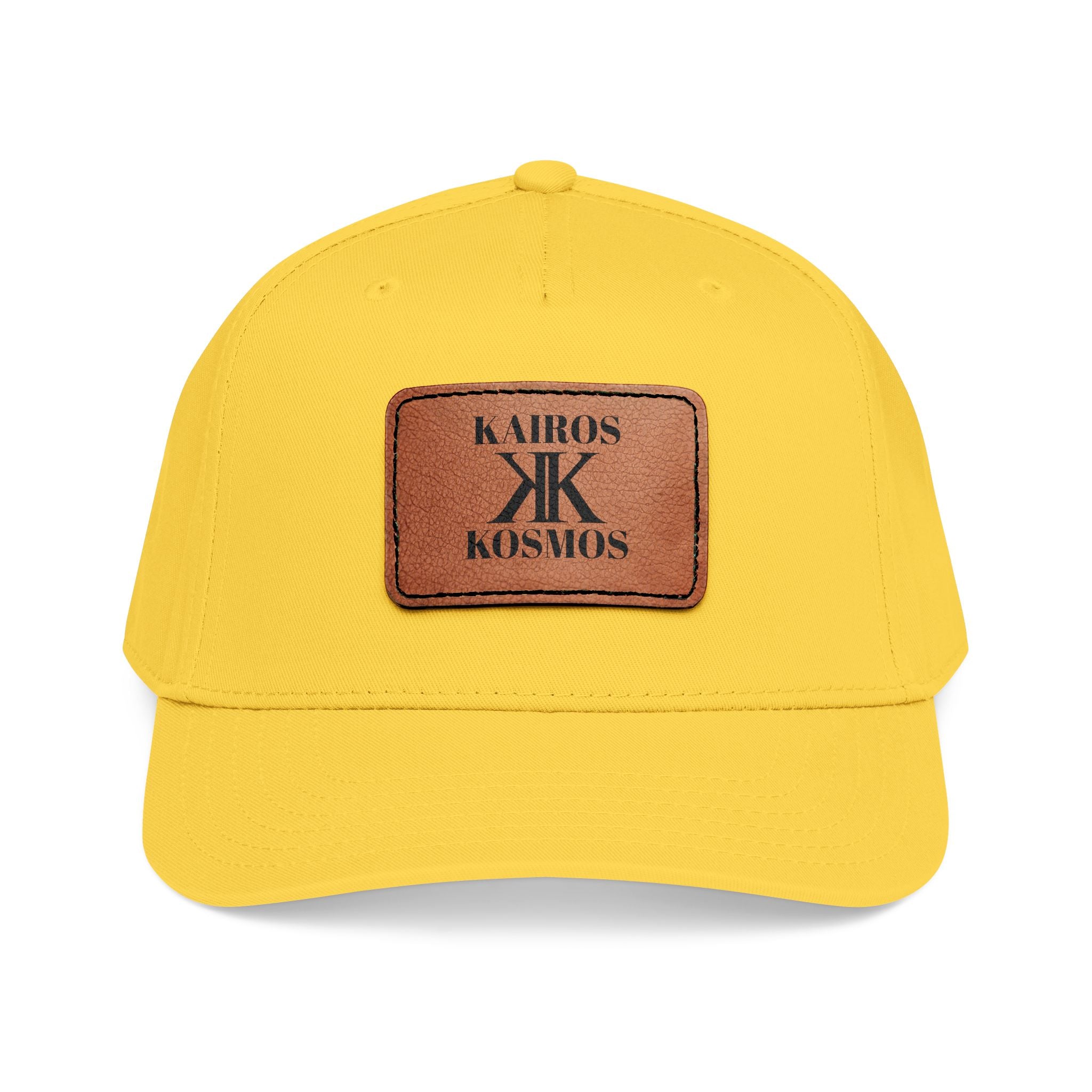 Leather Patch Baseball Cap — Kiros Kosmos Logo