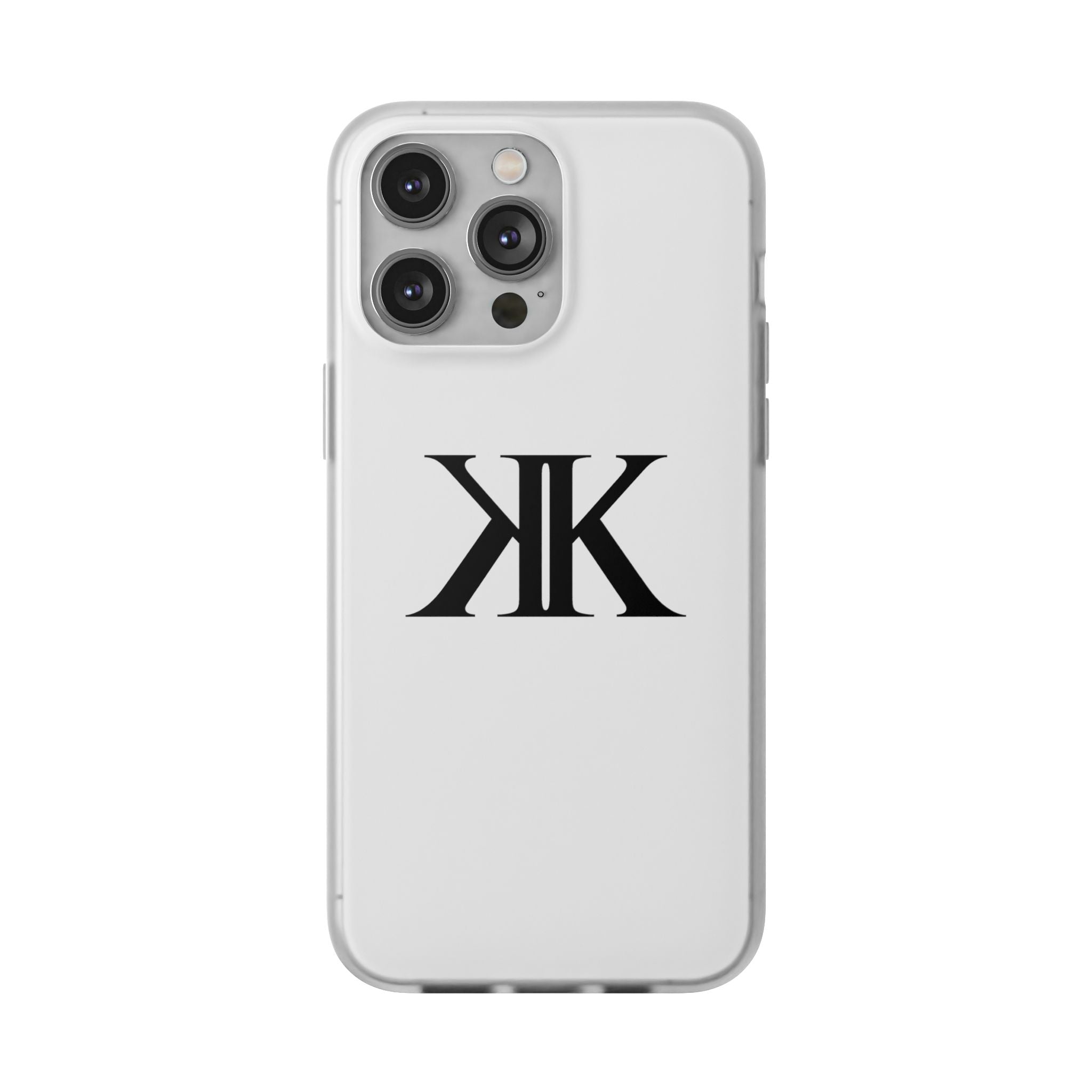 Monogram KK Phone Case — Minimalist Black Logo Flexi Case