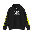 KAIROS KOSMUS Logo Hoodie BLACK — Minimalist Black Emblem Pullover