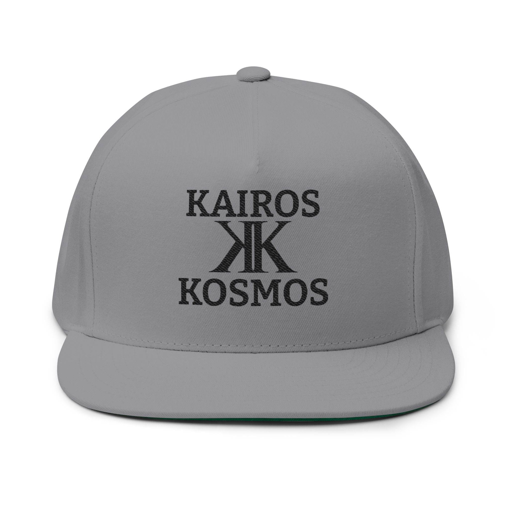 Kairos Kosmos Embroidered Flat Bill Cap — 'Give No Fu*ks' Snapback Hat