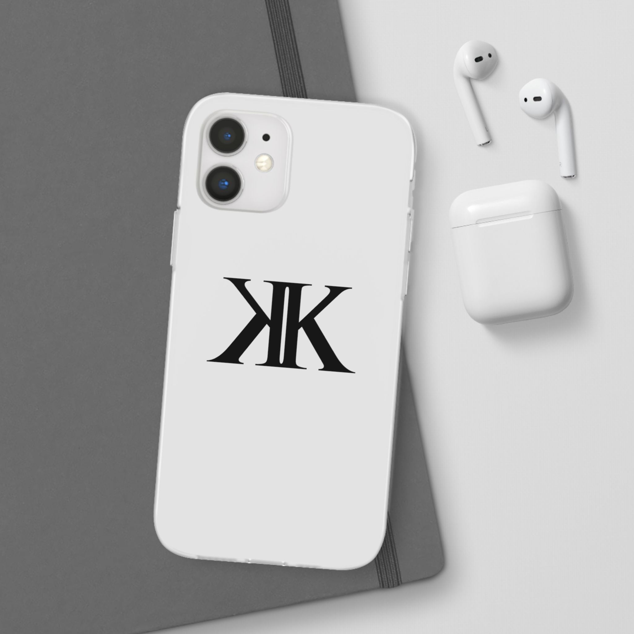 Monogram KK Phone Case — Minimalist Black Logo Flexi Case