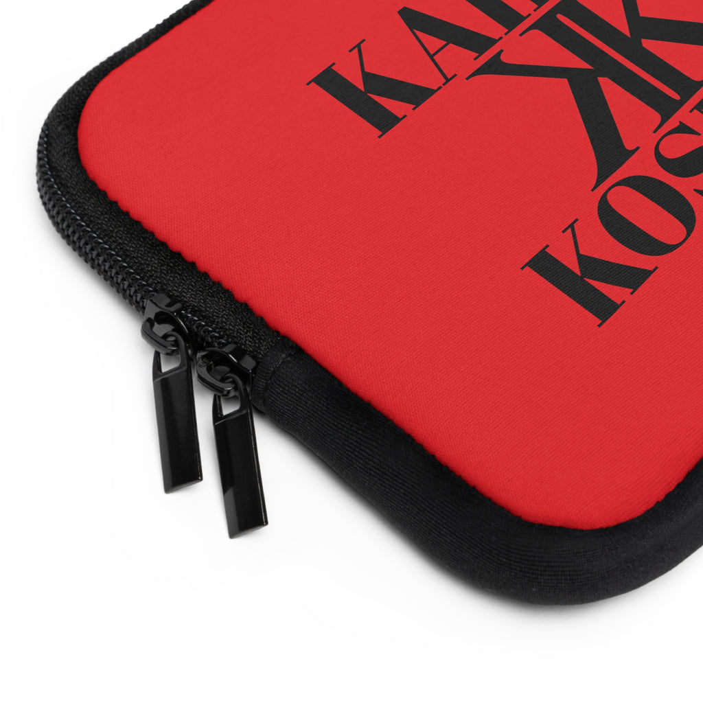 Kairos Kosmos RED Laptop Sleeve — Minimalist Monogram Protective Case