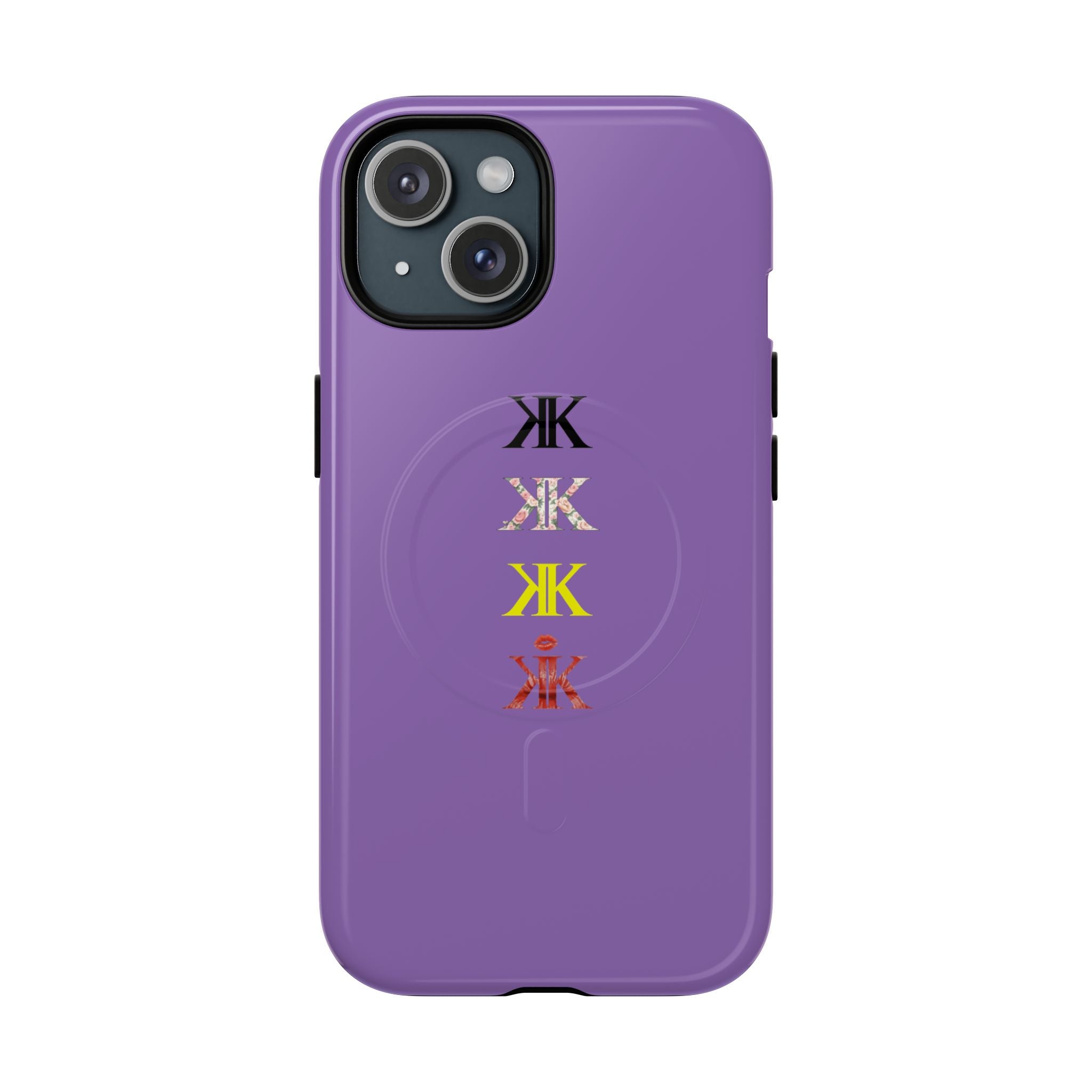 Sigil Collection Light Purple Phone Case — Minimalist Monogram Stack Tough Magnetic Case