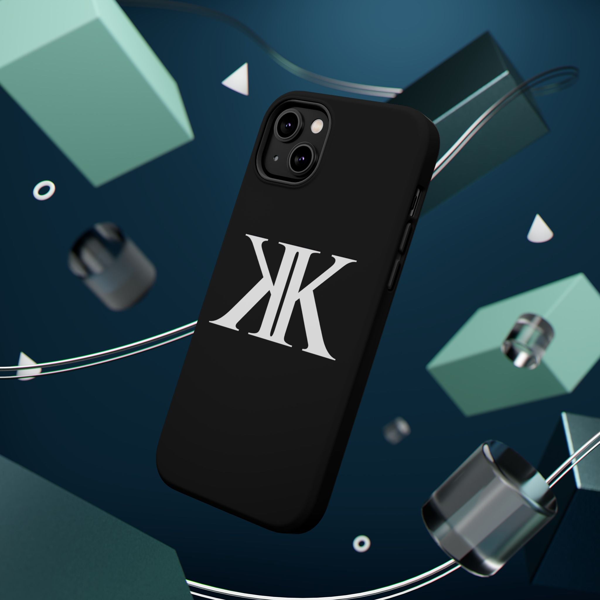Magnetic Impact-Resistant BLACK Case with Bold KK Monogram