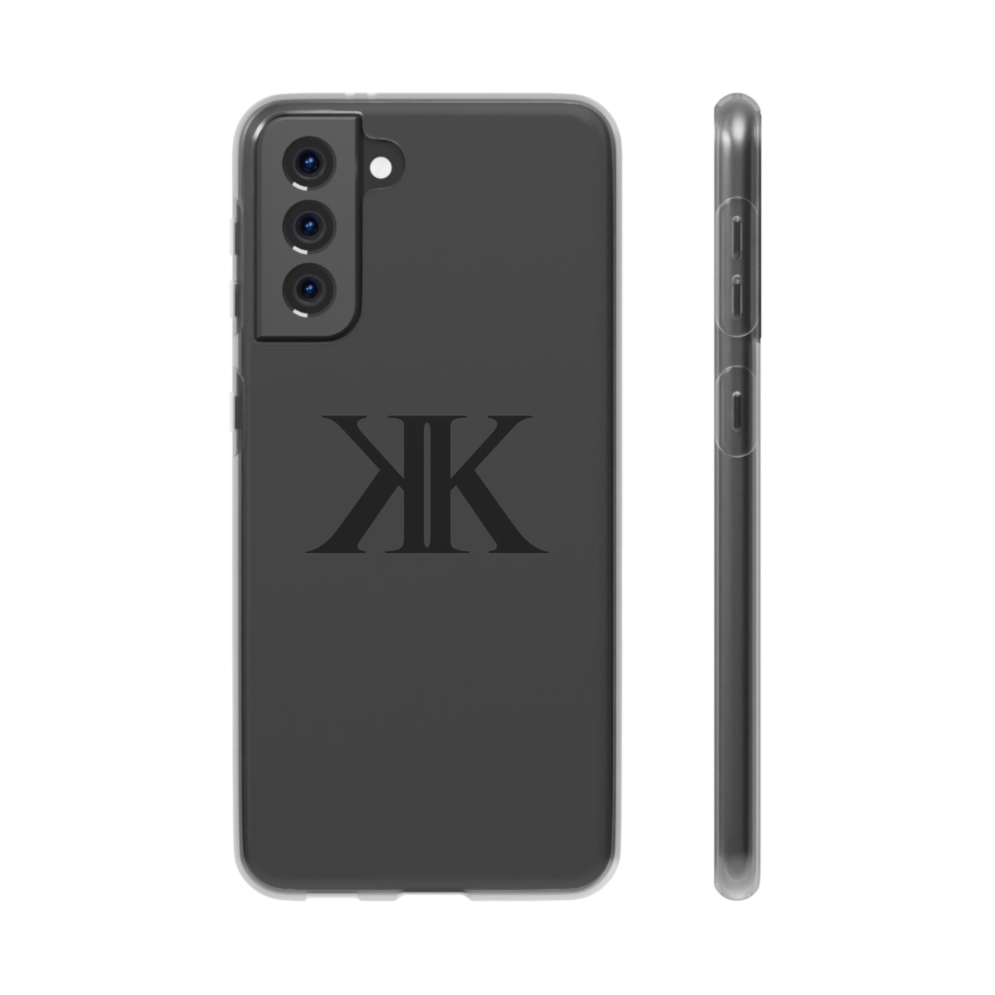 Monogram KK Phone Case — Minimalist Black Logo Flexi Case
