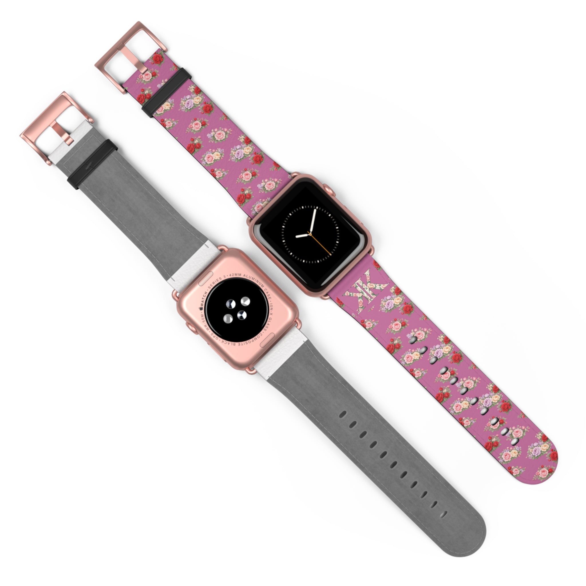 Anthos Collection Light Pink Floral Vintage Watch Band — Apple Watch Strap