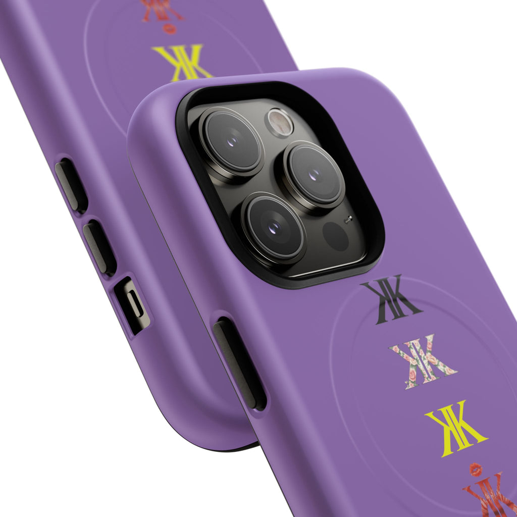 Sigil Collection Light Purple Phone Case — Minimalist Monogram Stack Tough Magnetic Case