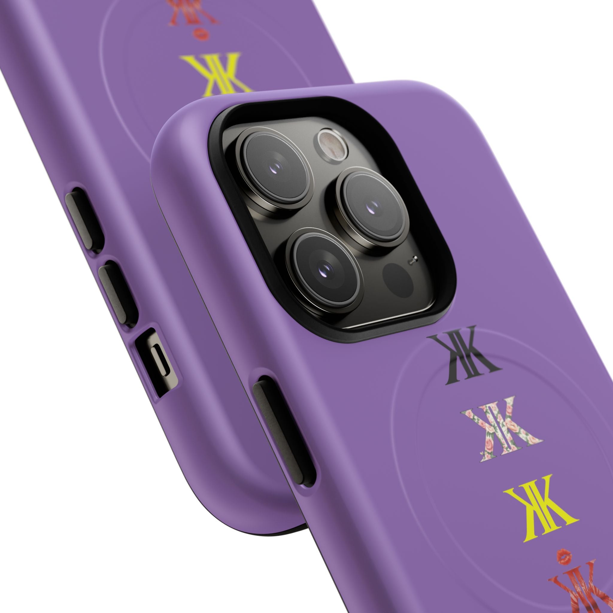 Sigil Collection Light Purple Phone Case — Minimalist Monogram Stack Tough Magnetic Case