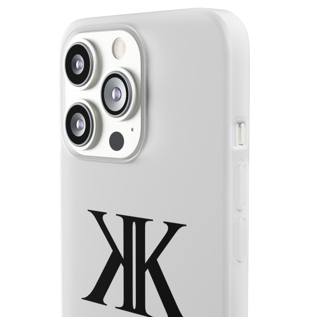 Monogram KK Phone Case — Minimalist Black Logo Flexi Case