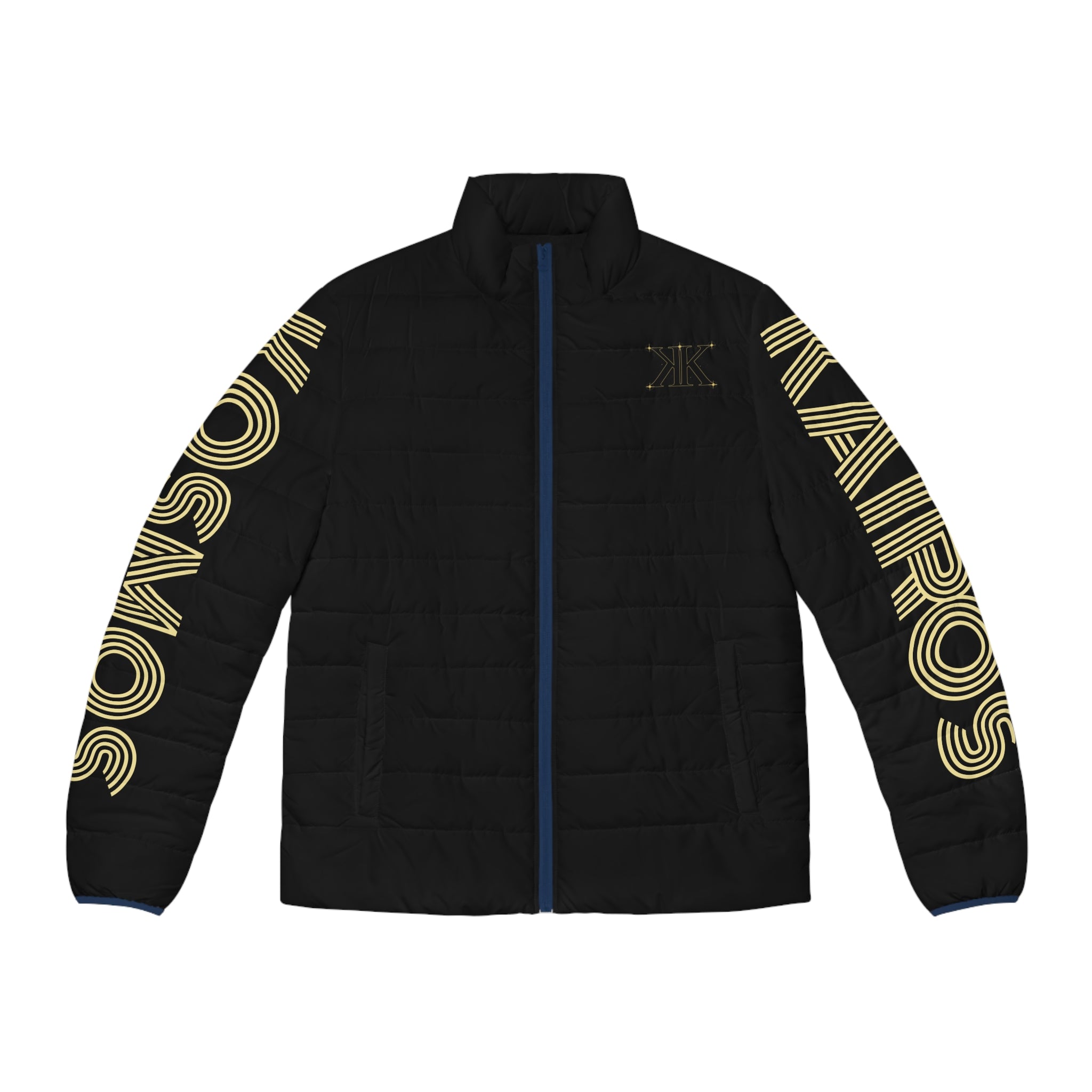 Aether Collection BLACK Aries Puffer Jacket – Zodiac Ram Graphic Men's Jacket