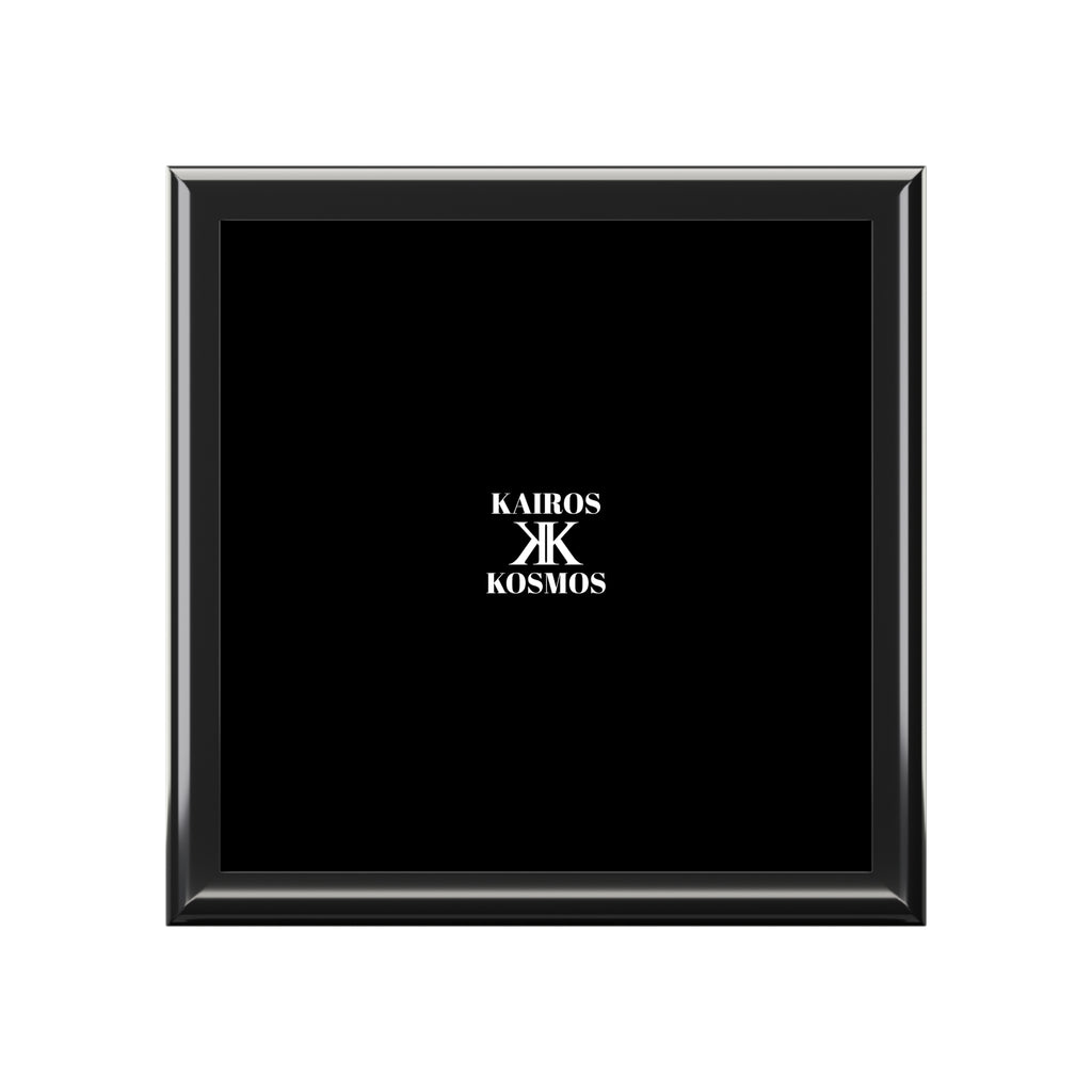 Jewelry Box BLACK with Minimalist 'KAIROS KOSMOS' Logo