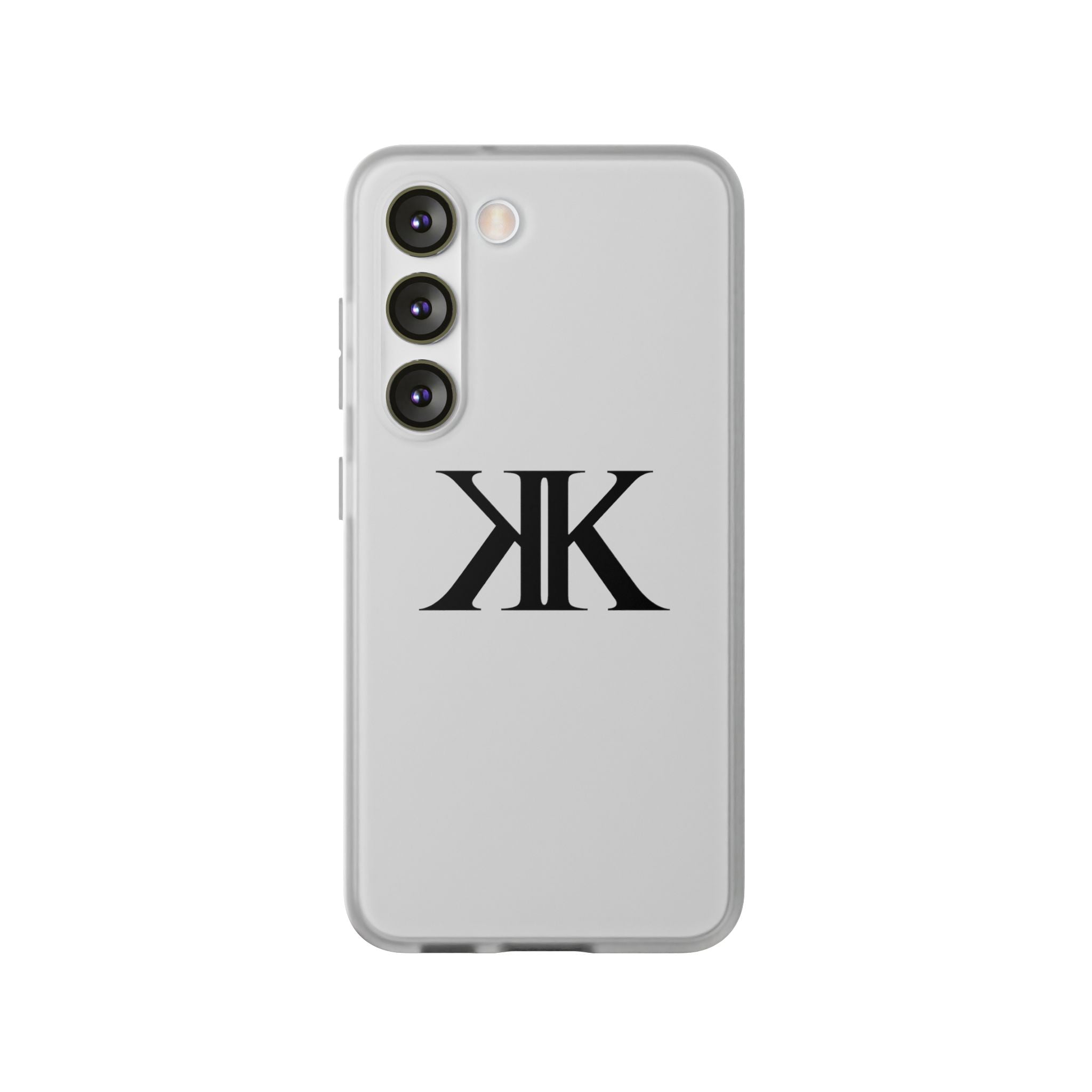 Monogram KK Phone Case — Minimalist Black Logo Flexi Case
