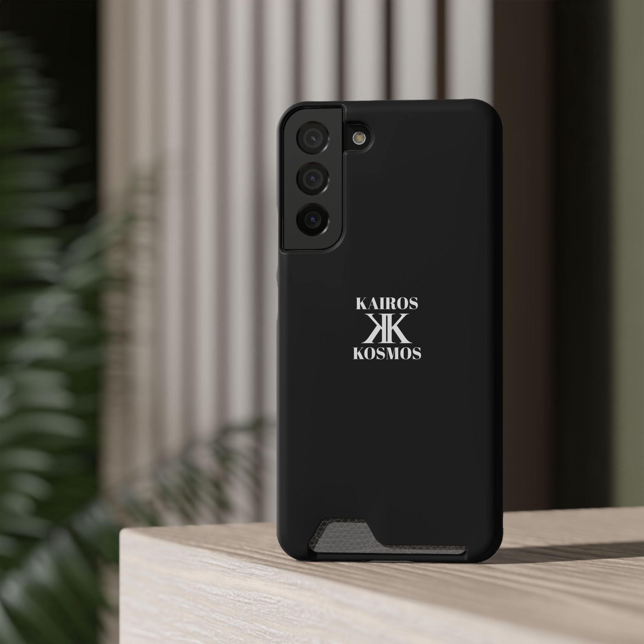 Kairos Kosmos BLACK Cardholder Phone Case — Slim Protective Wallet Case