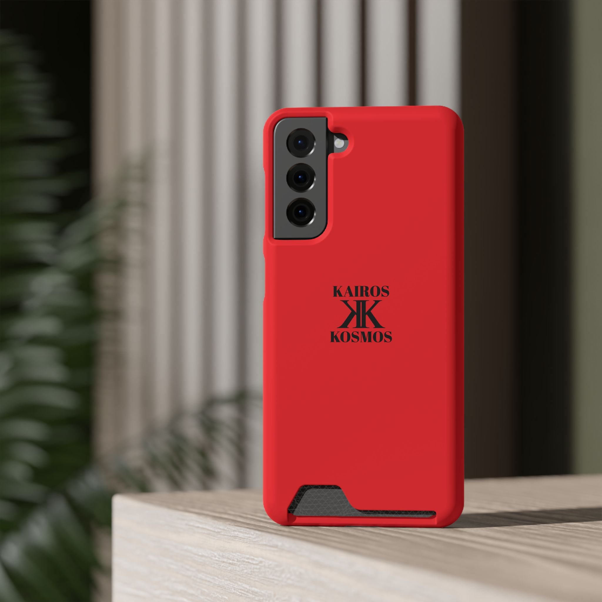 Kairos Kosmos RED Cardholder Phone Case — Slim Protective Wallet Case