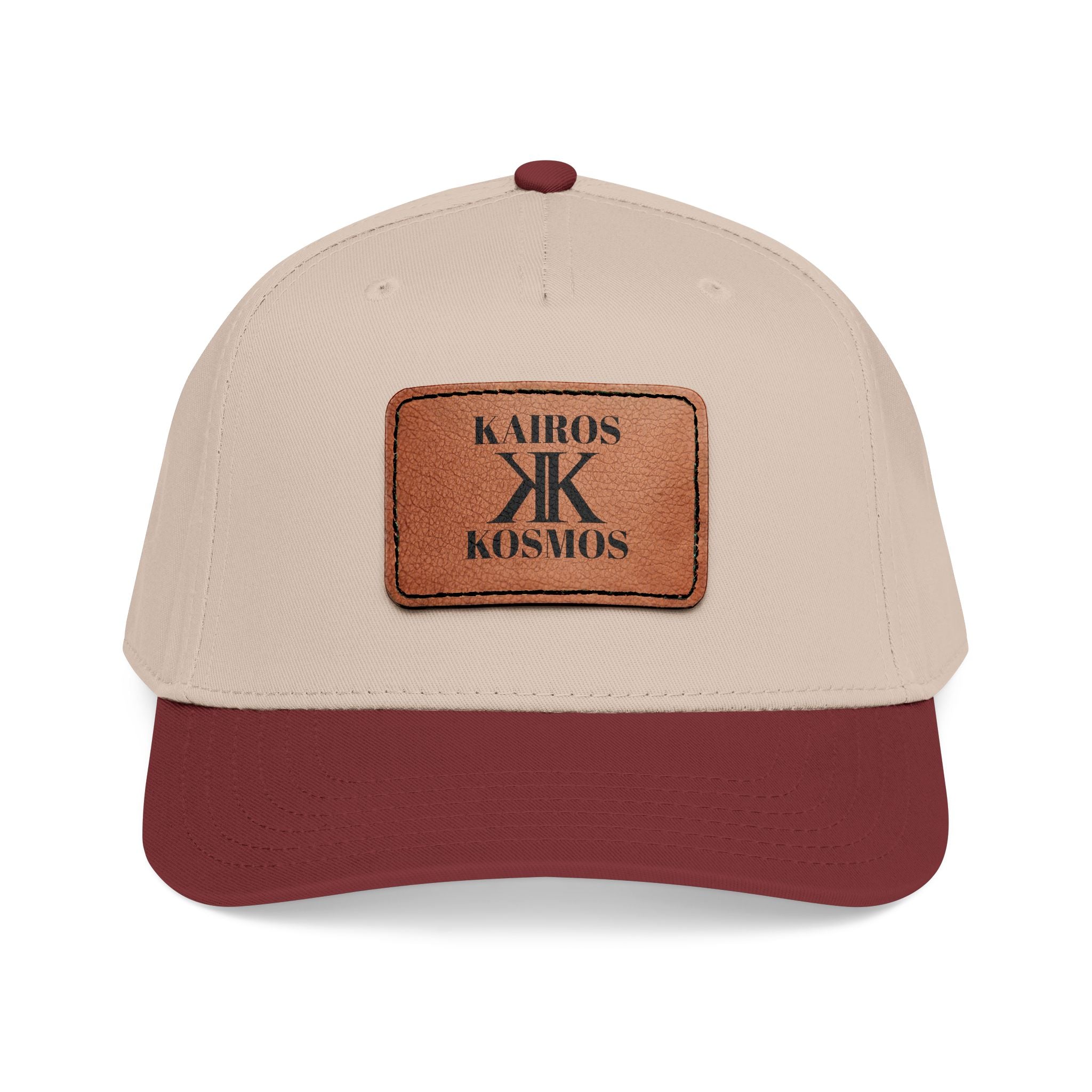 Leather Patch Baseball Cap — Kiros Kosmos Logo
