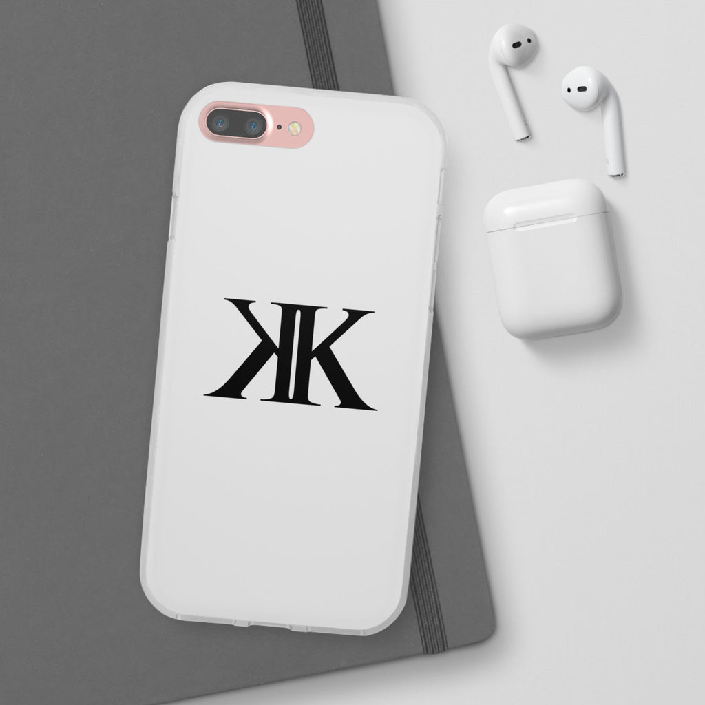Monogram KK Phone Case — Minimalist Black Logo Flexi Case