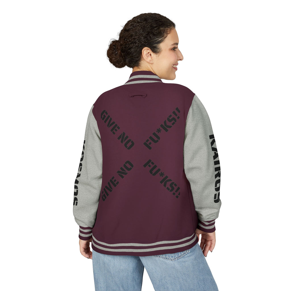 Letterman Jacket — "Give No Fu*ks" Bold Varsity Bomber