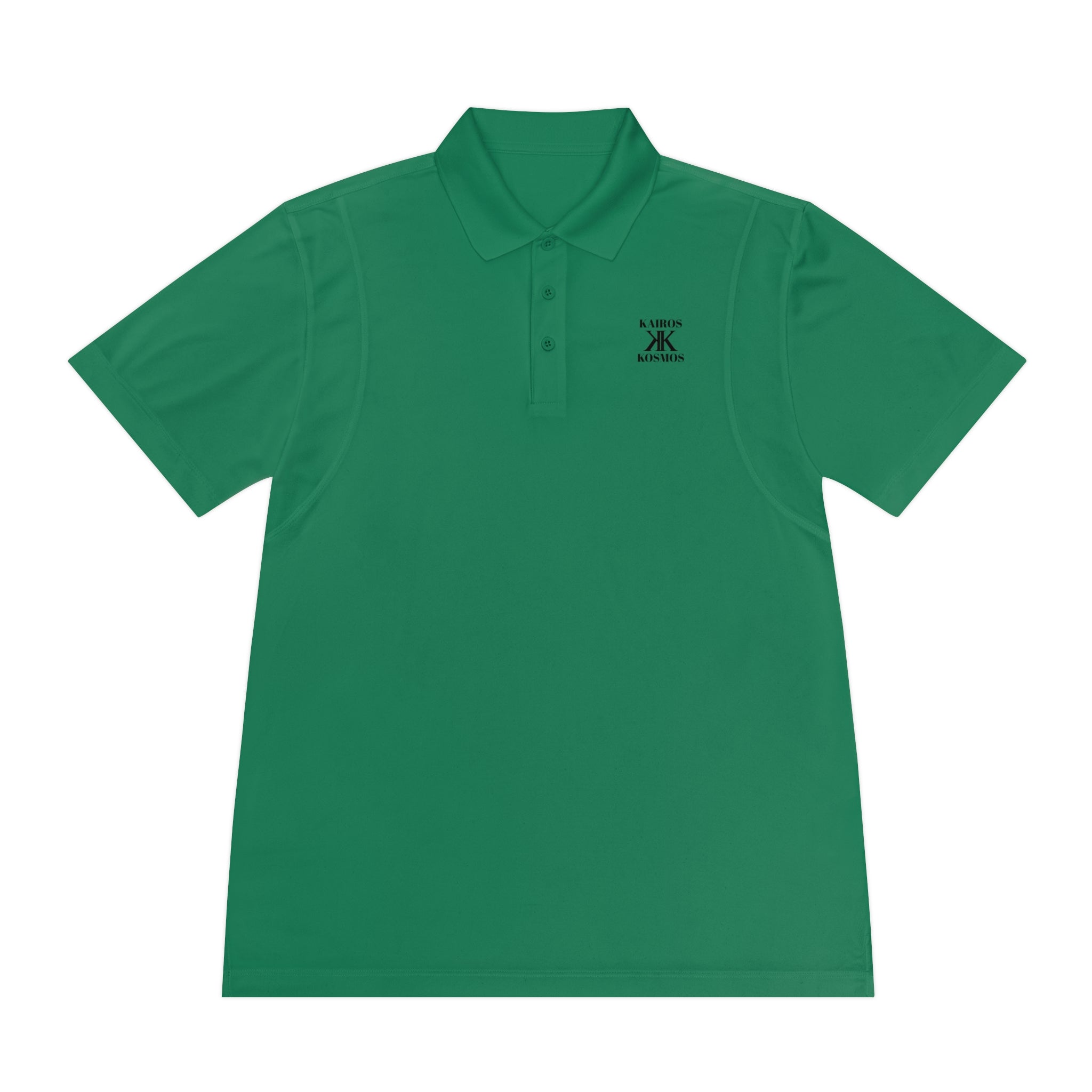 Classic Men’s Sport Polo — Minimalist Kairos Kosmos Logo Chest Shirt