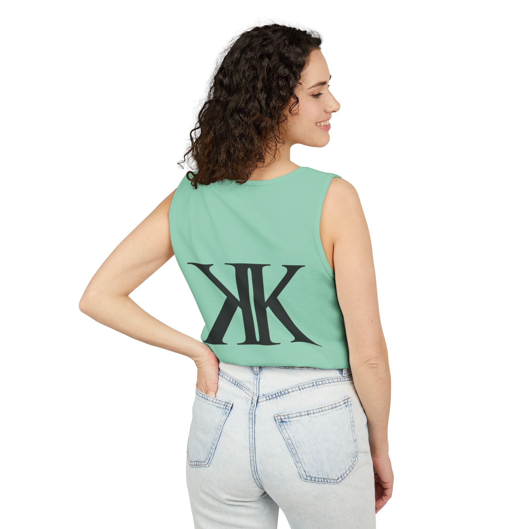 KK Monogram Tank Top — Minimalist Logo Graphic Tank