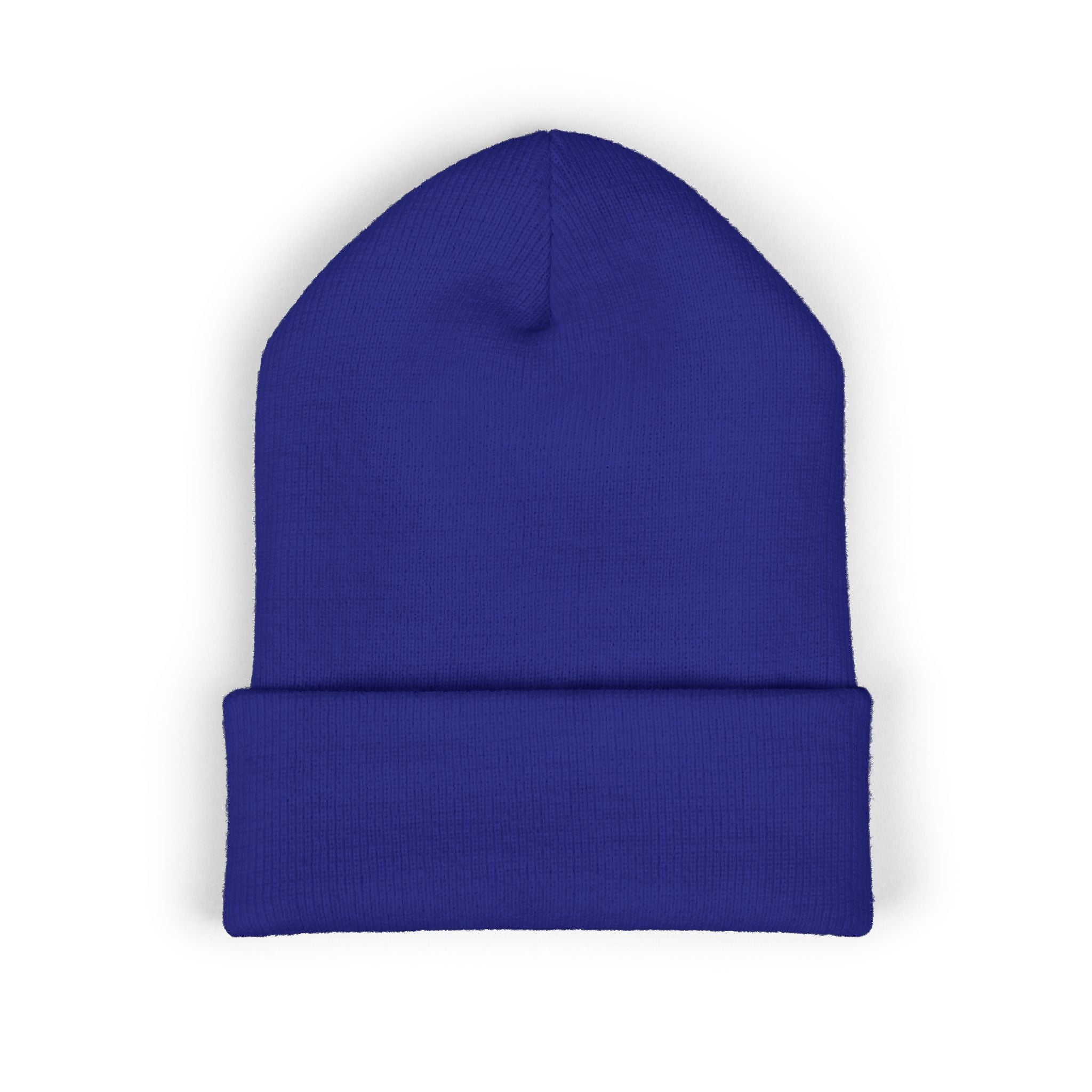 Kairos Kosmos Embroidered Cuffed Beanie — Minimal Logo Knit Hat