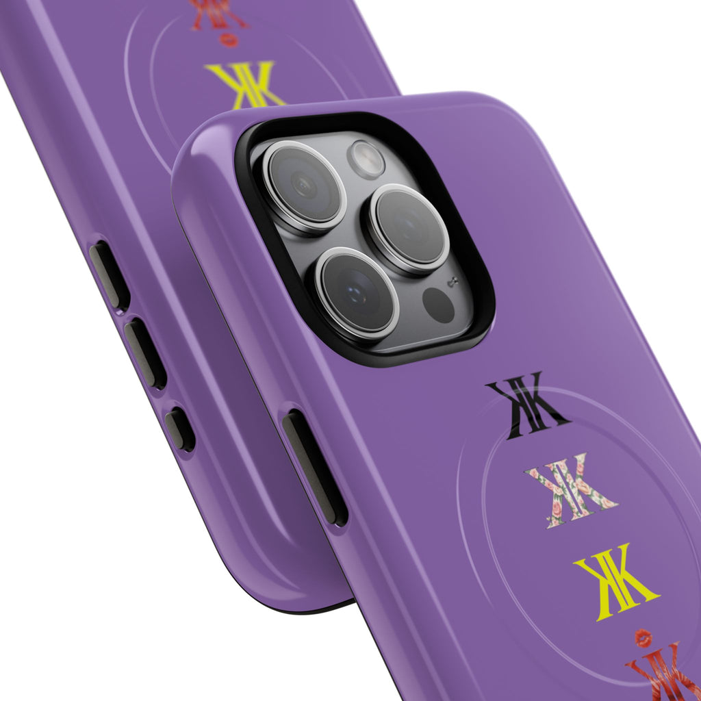 Sigil Collection Light Purple Phone Case — Minimalist Monogram Stack Tough Magnetic Case