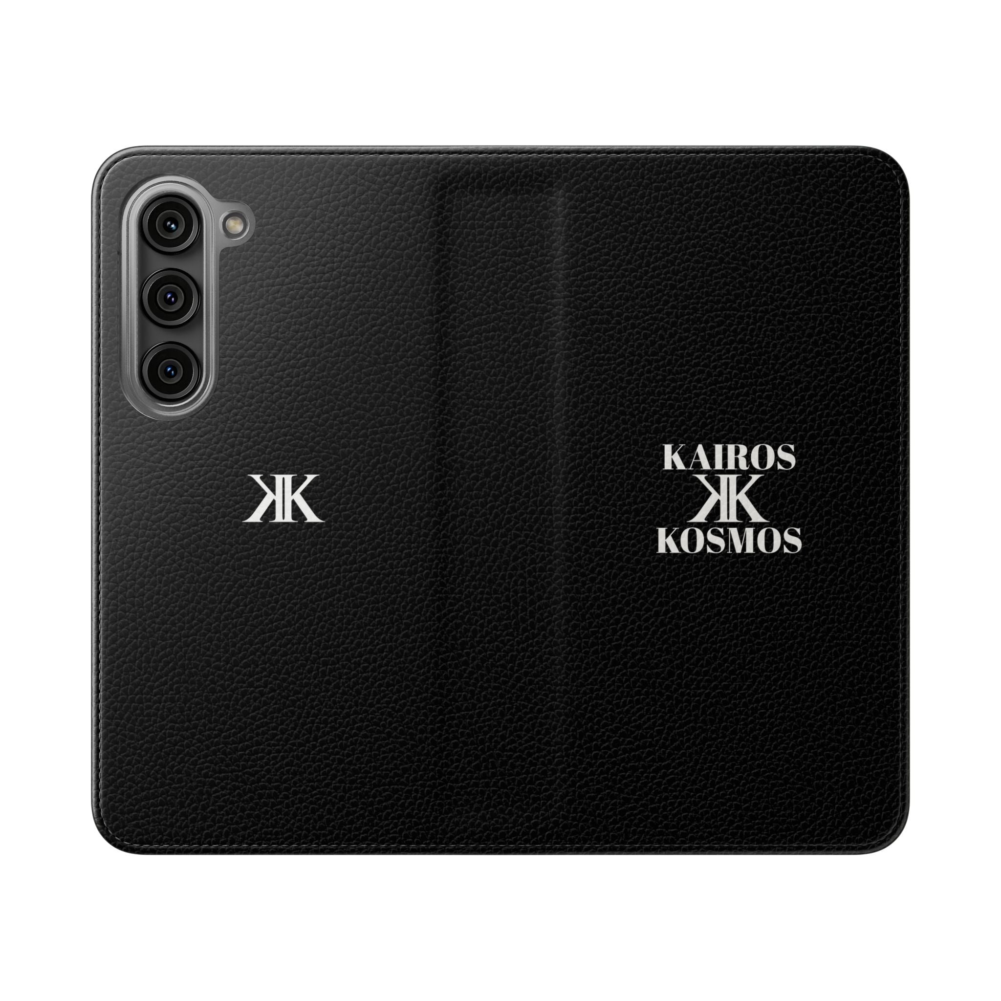 Kairos Kosmos Logo BLACK Flip Phone Case