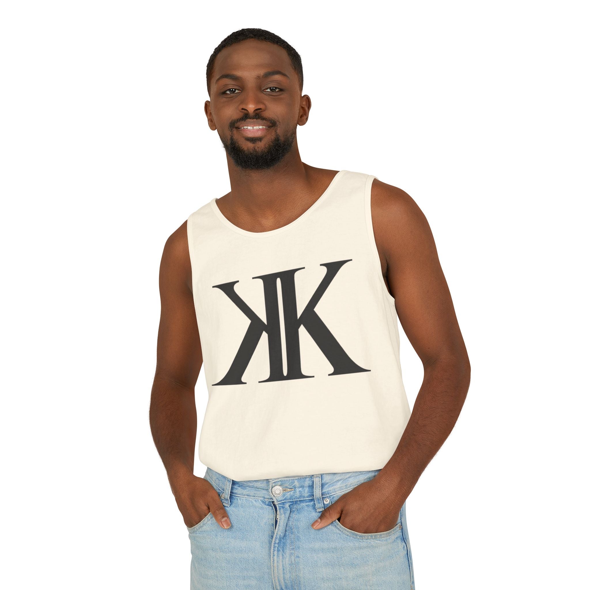 KK Monogram Tank Top — Minimalist Logo Graphic Tank