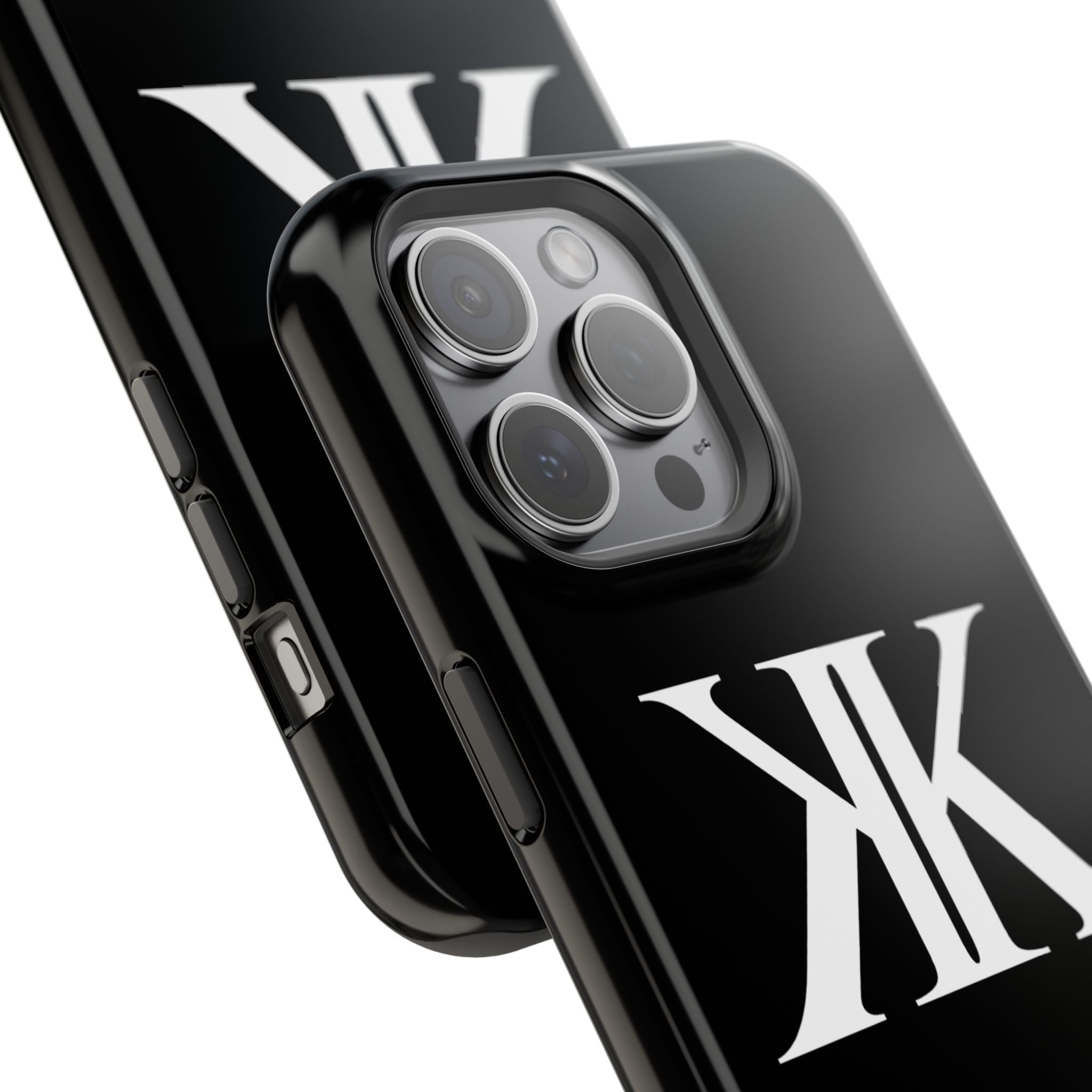 Magnetic Impact-Resistant BLACK Case with Bold KK Monogram