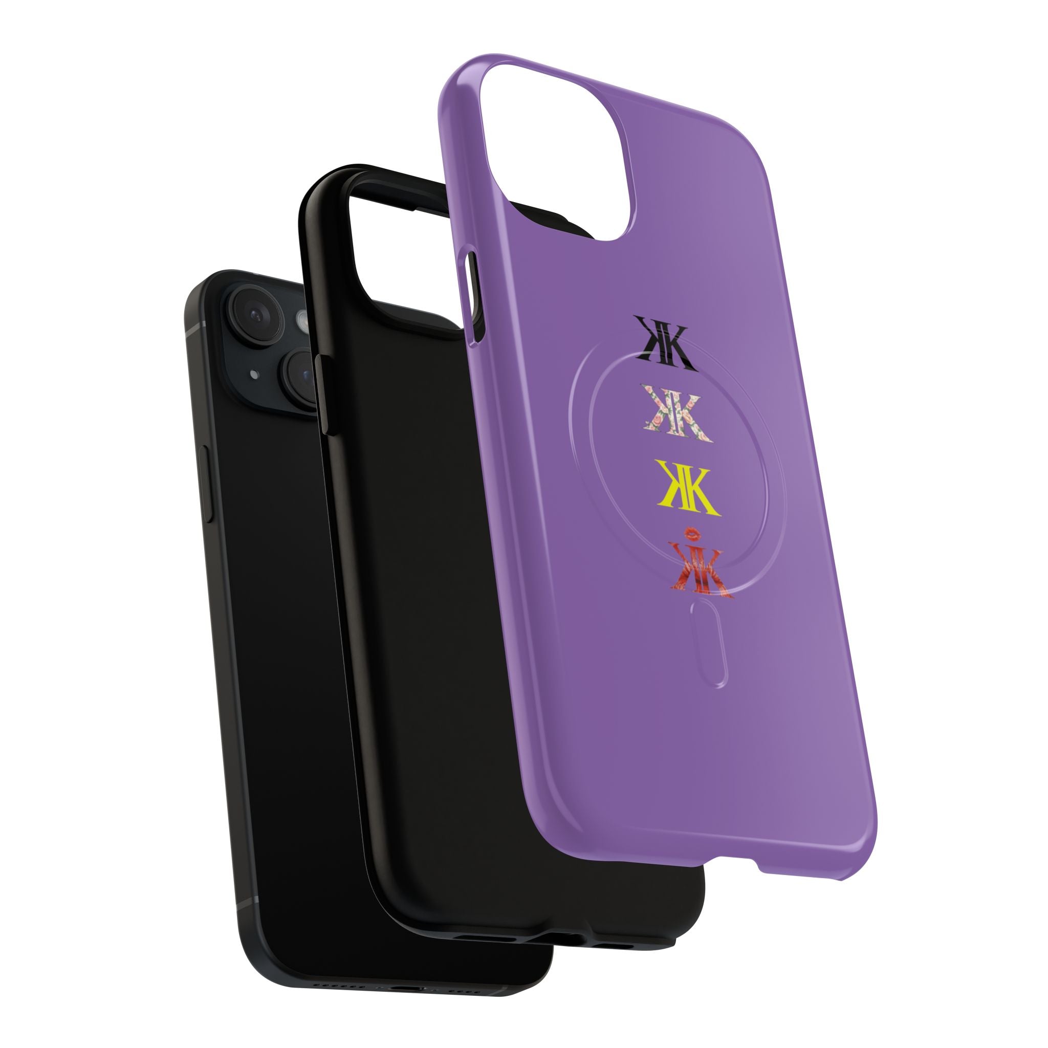 Sigil Collection Light Purple Phone Case — Minimalist Monogram Stack Tough Magnetic Case
